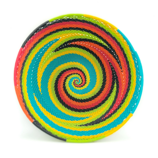 Zulu Telephone Wire Basket – Handwoven South African Cultural Art