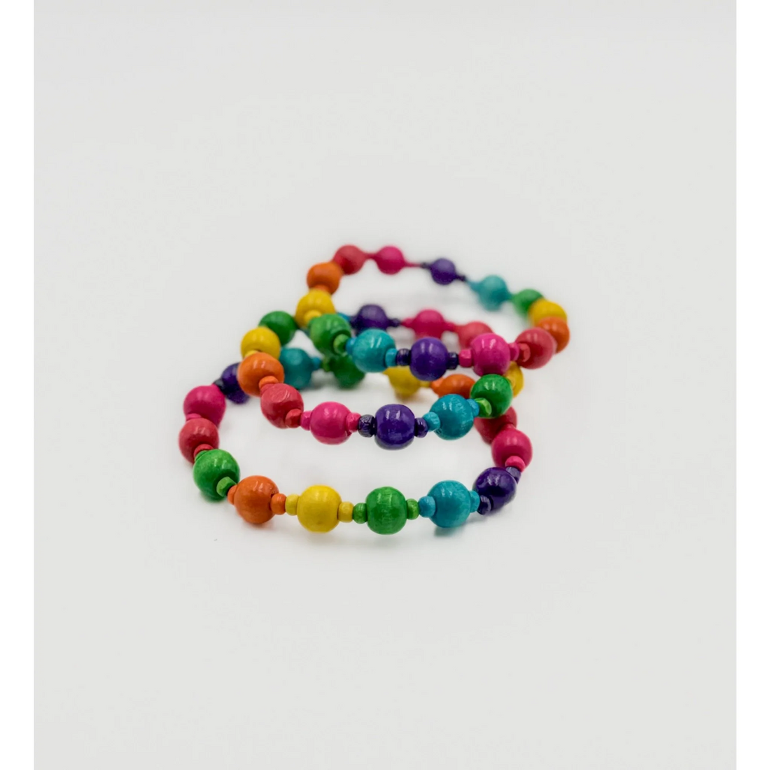 Colorful Wooden Beaded Bracelets – Handmade Joy by World Love Global
