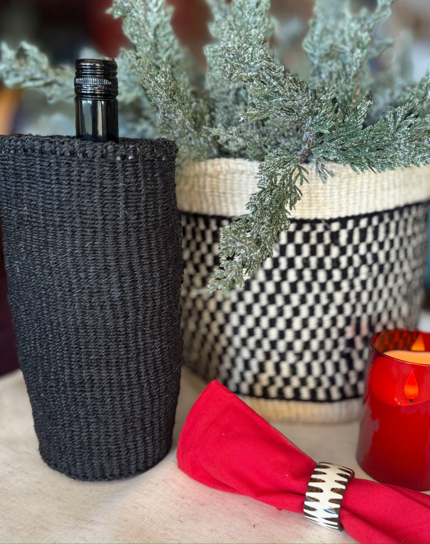 Kitui Basket – Medium Handwoven (Sunshine & Natural)