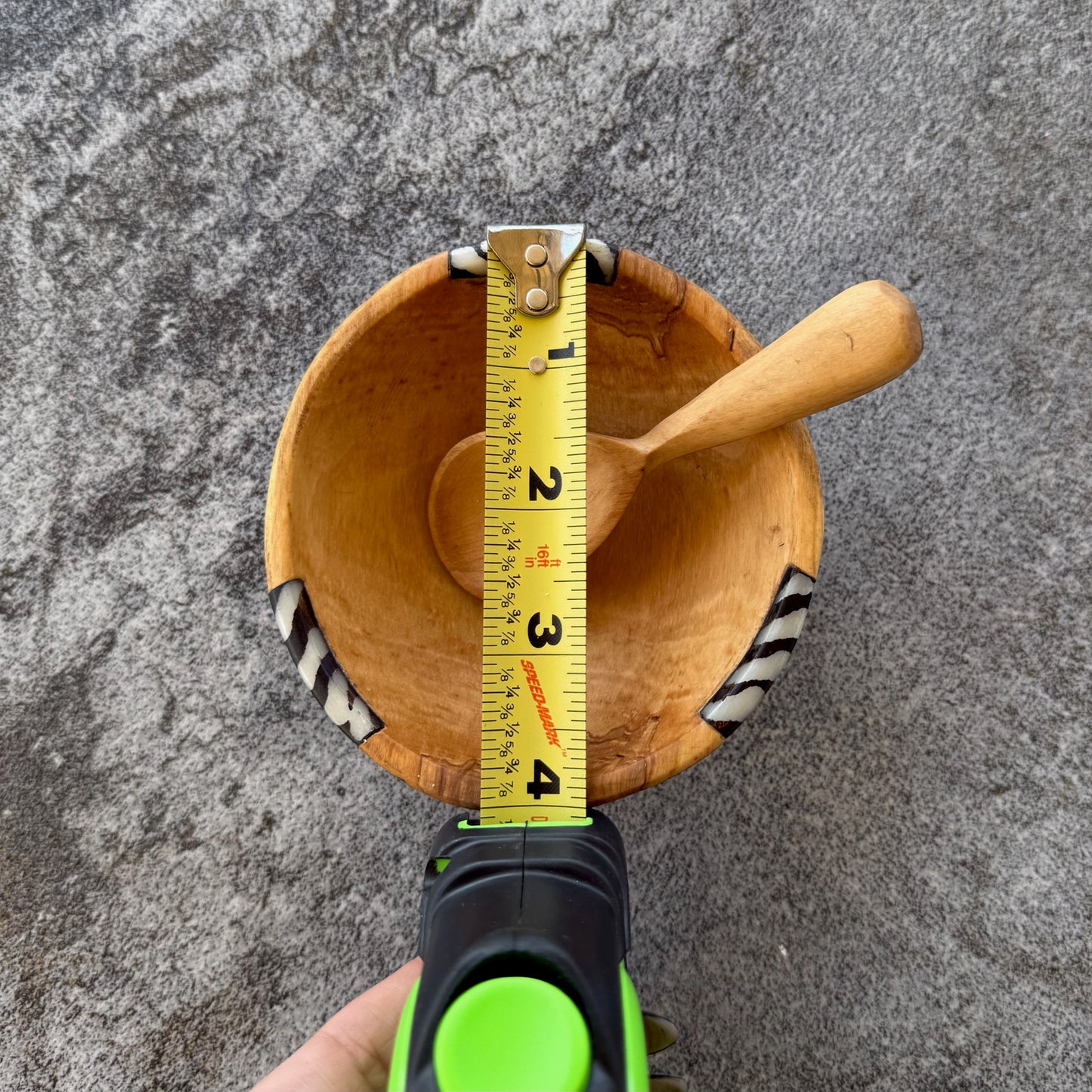 Kenyan Rosewood Bowl with Bone Inlay
