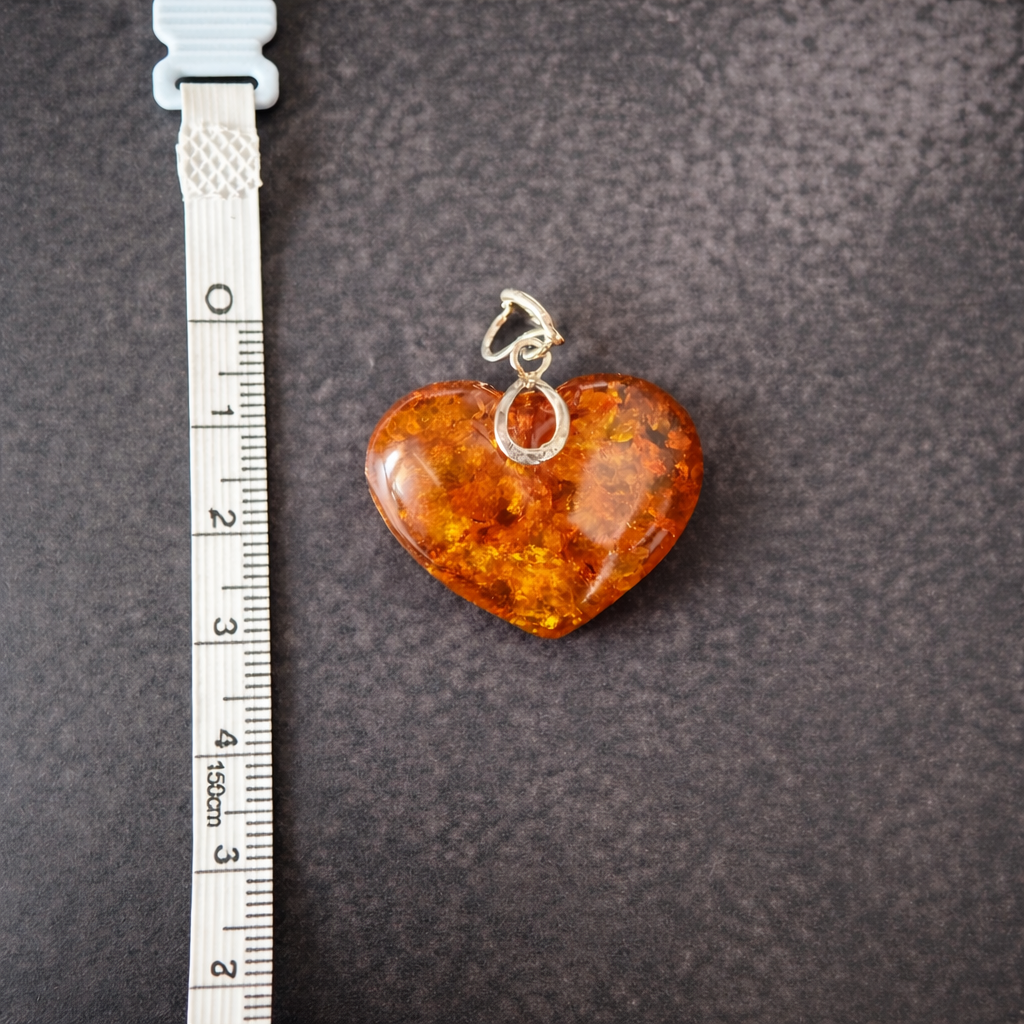 Amber Heart Pendant 🧡