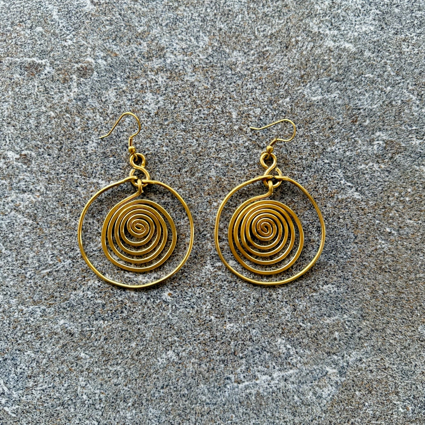 Golden Spiral Earrings