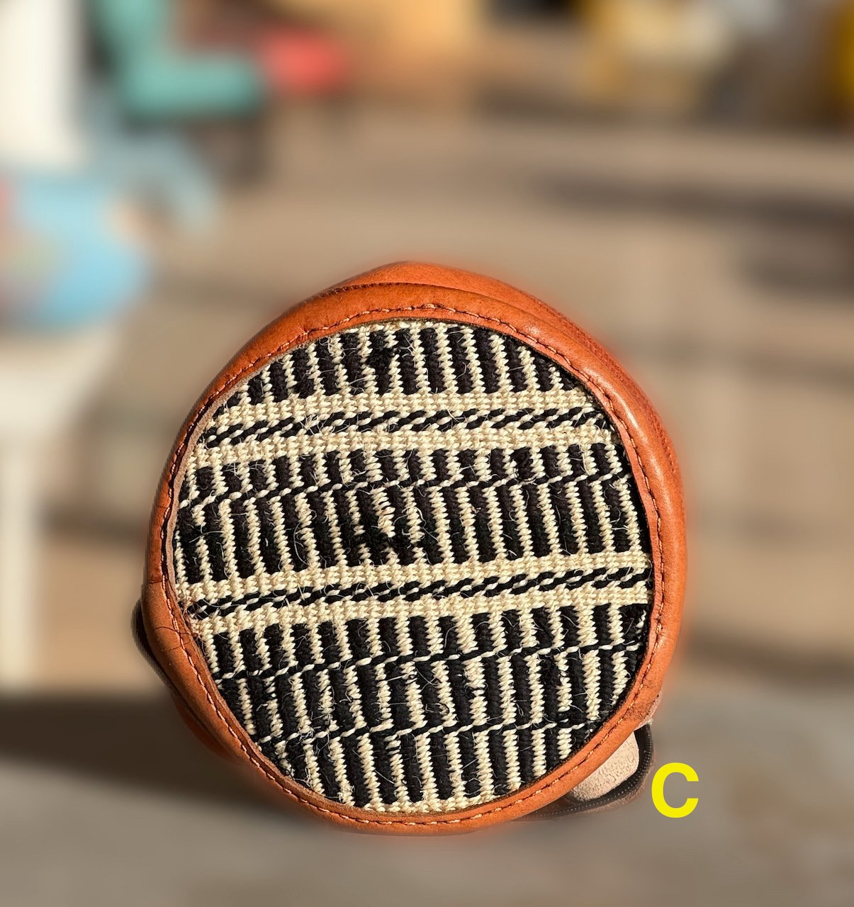 Round Sisal Shoulder Bag