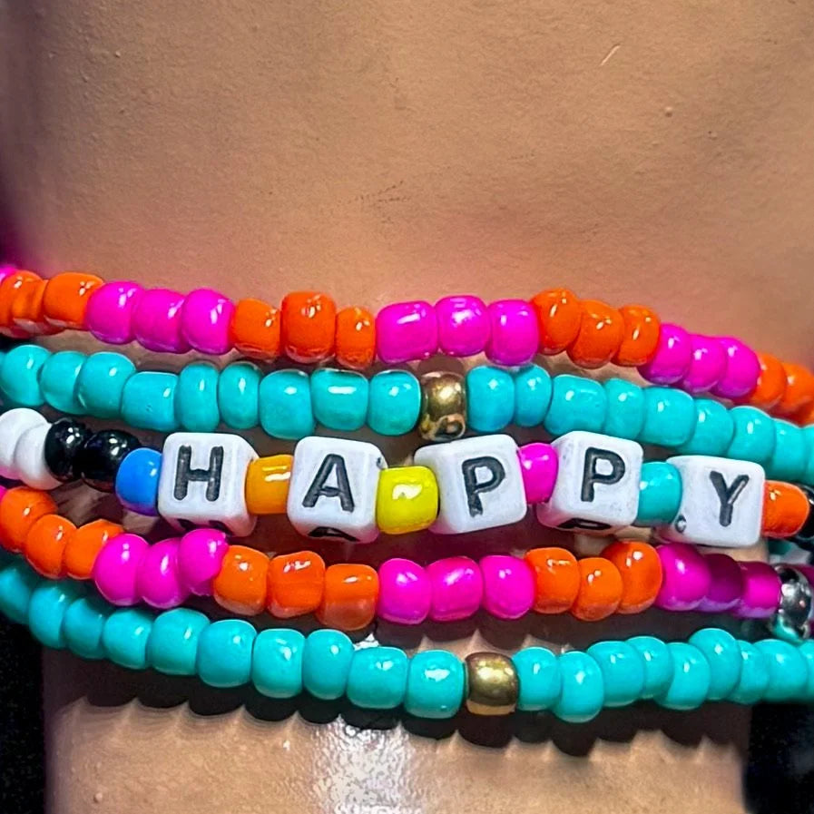 Stackable Bracelets - Turquois and Gold