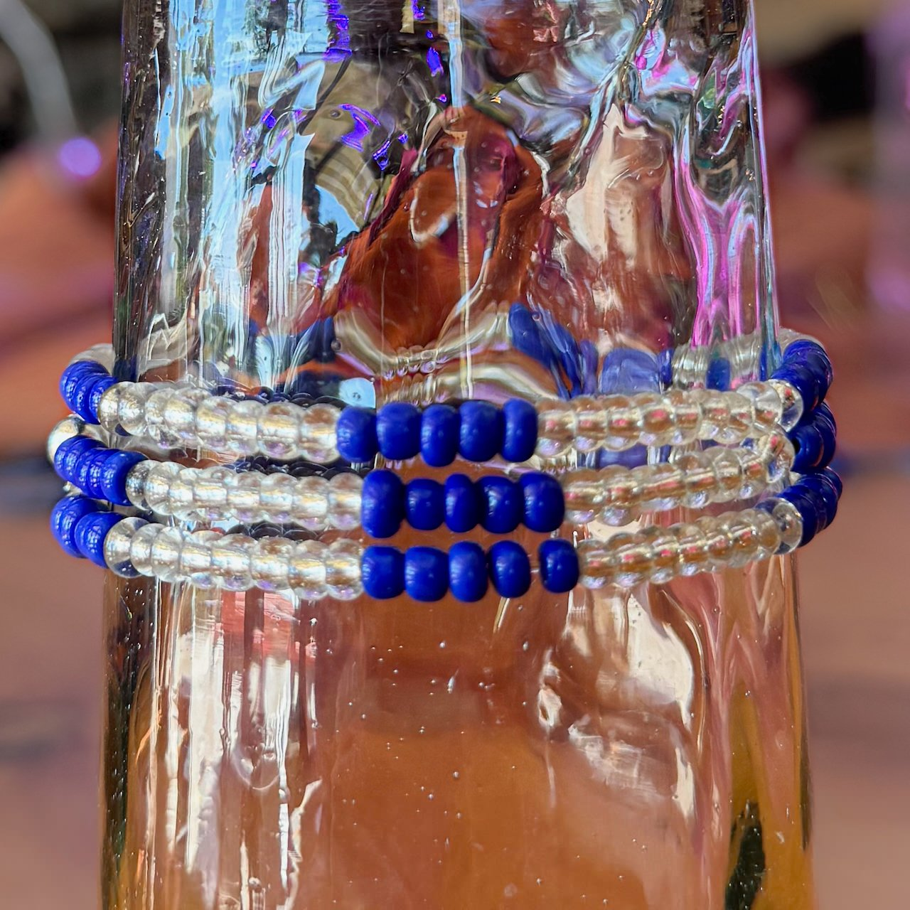 Stackable Bracelets - Blue and Silver