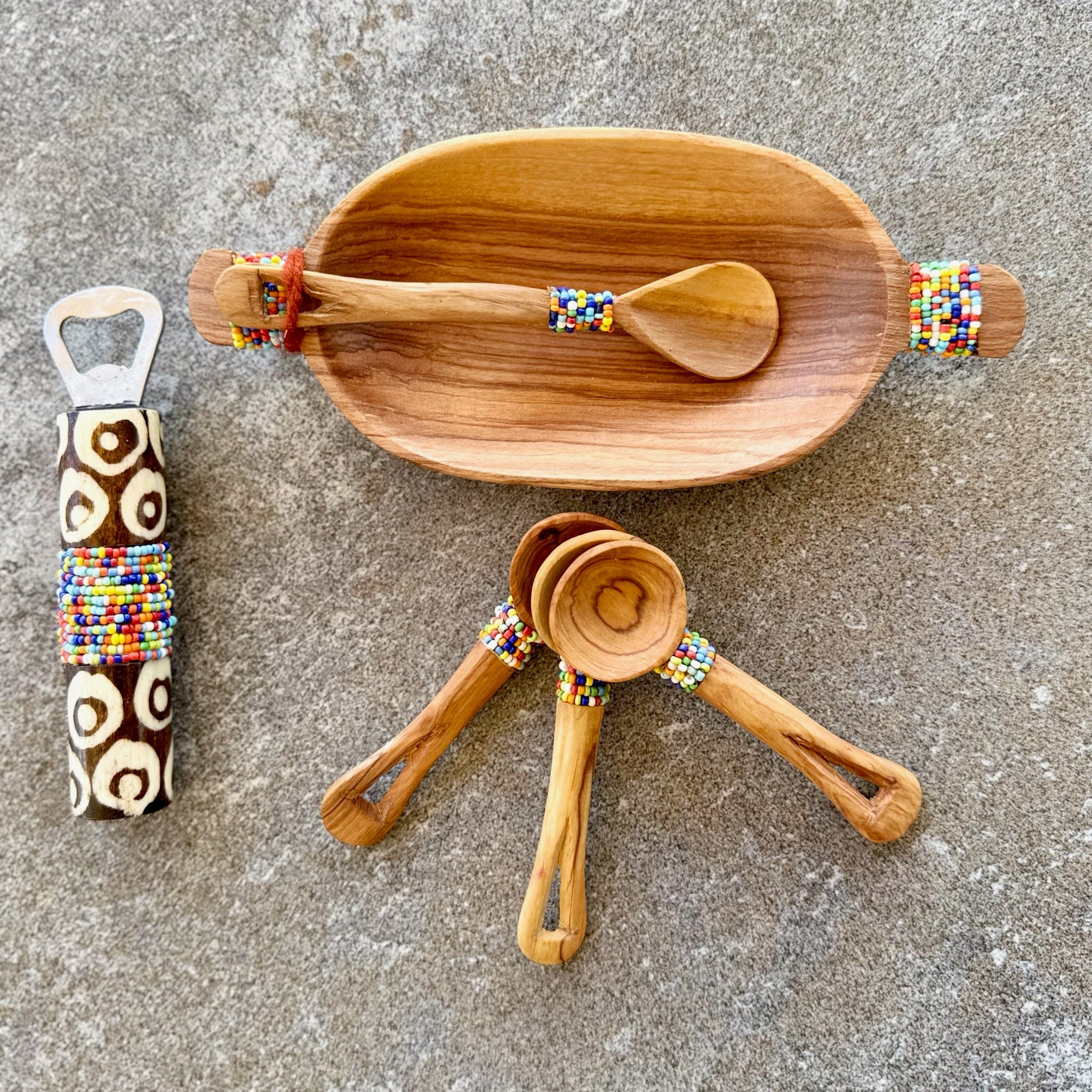 Mini Beaded Rosewood Spoon: A Small Piece of Kenyan Art