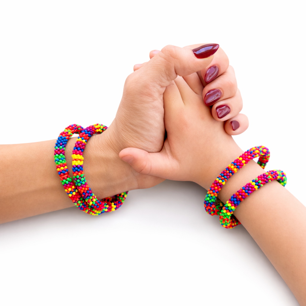 Rainbow Beaded Unity Bracelet: A Symbol of Connection, Color & Purpose