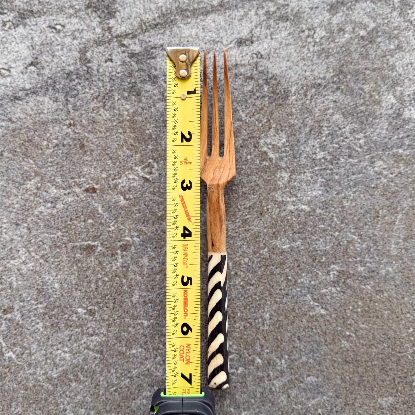 Kenyan Rosewood & Bone Inlay Fork 