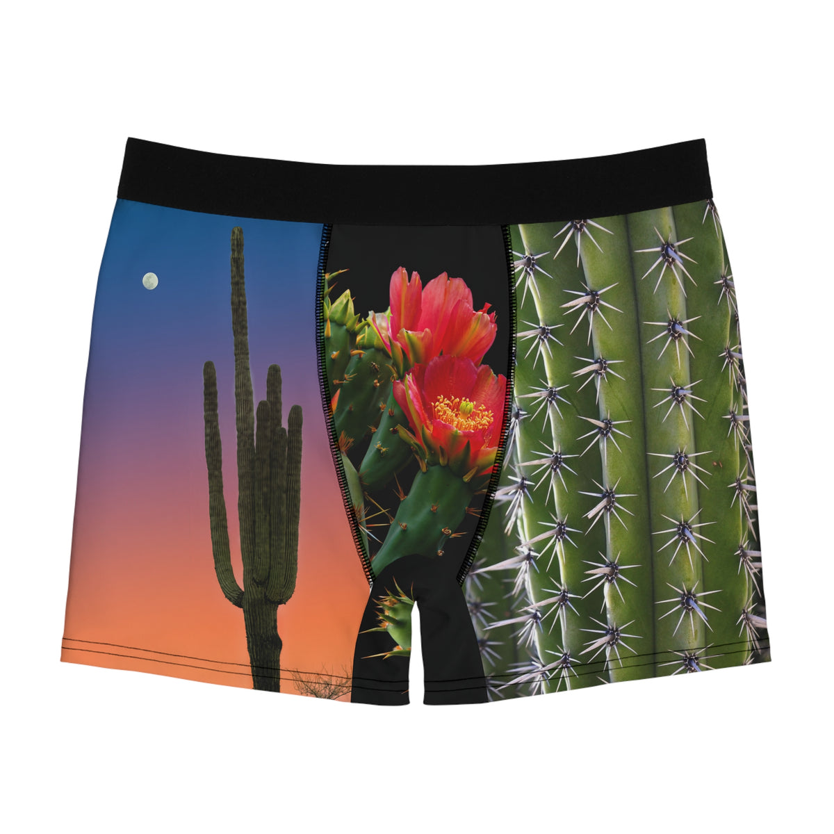 Desert Sunset Cactus Boxer Briefs — Men's All-Over Print