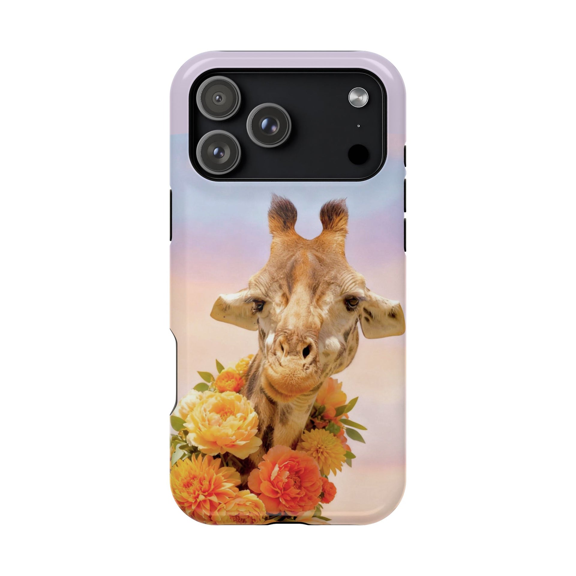 Giraffe Floral Phone Case — Cute Pastel Animal iPhone Cover