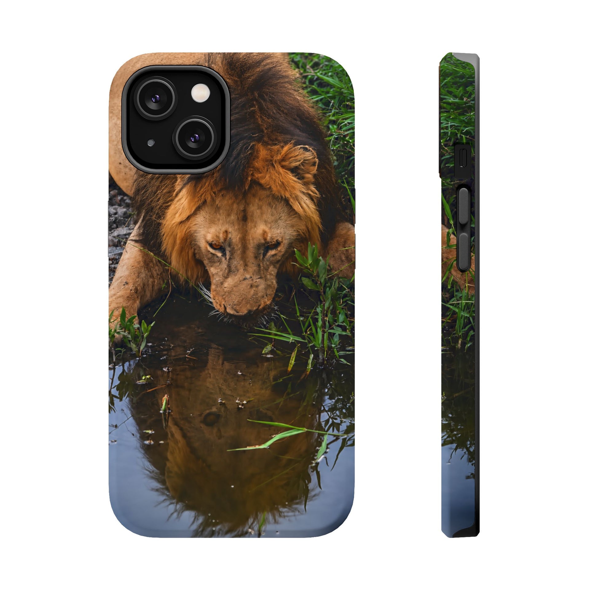 Lion Reflection Magnetic Impact-Resistant Phone Case — Photo by Maggie (MagSafe Compatible)