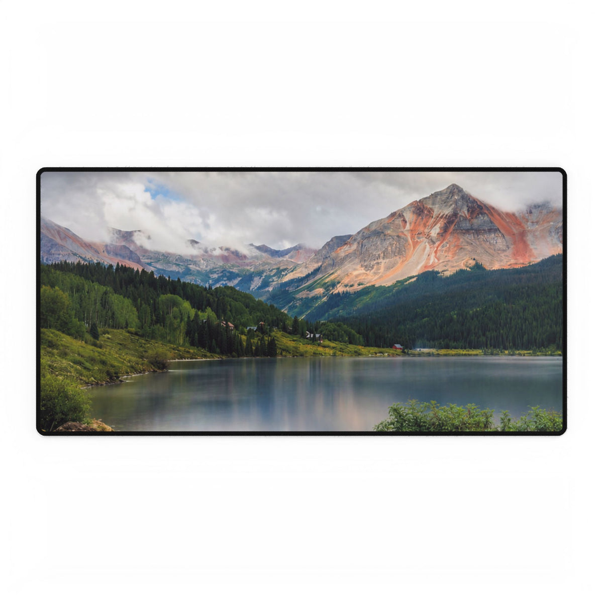 Mountain Lake Desk Mat — Scenic Landscape Desk Mat from Maggie’s Photo Collection