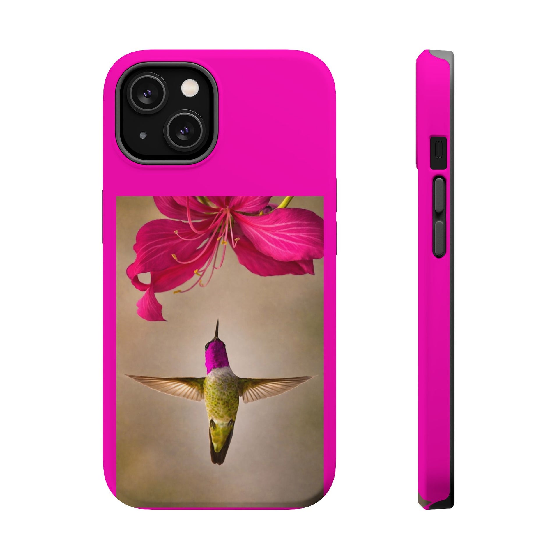 Hummingbird Floral Magnetic Impact-Resistant Phone Case