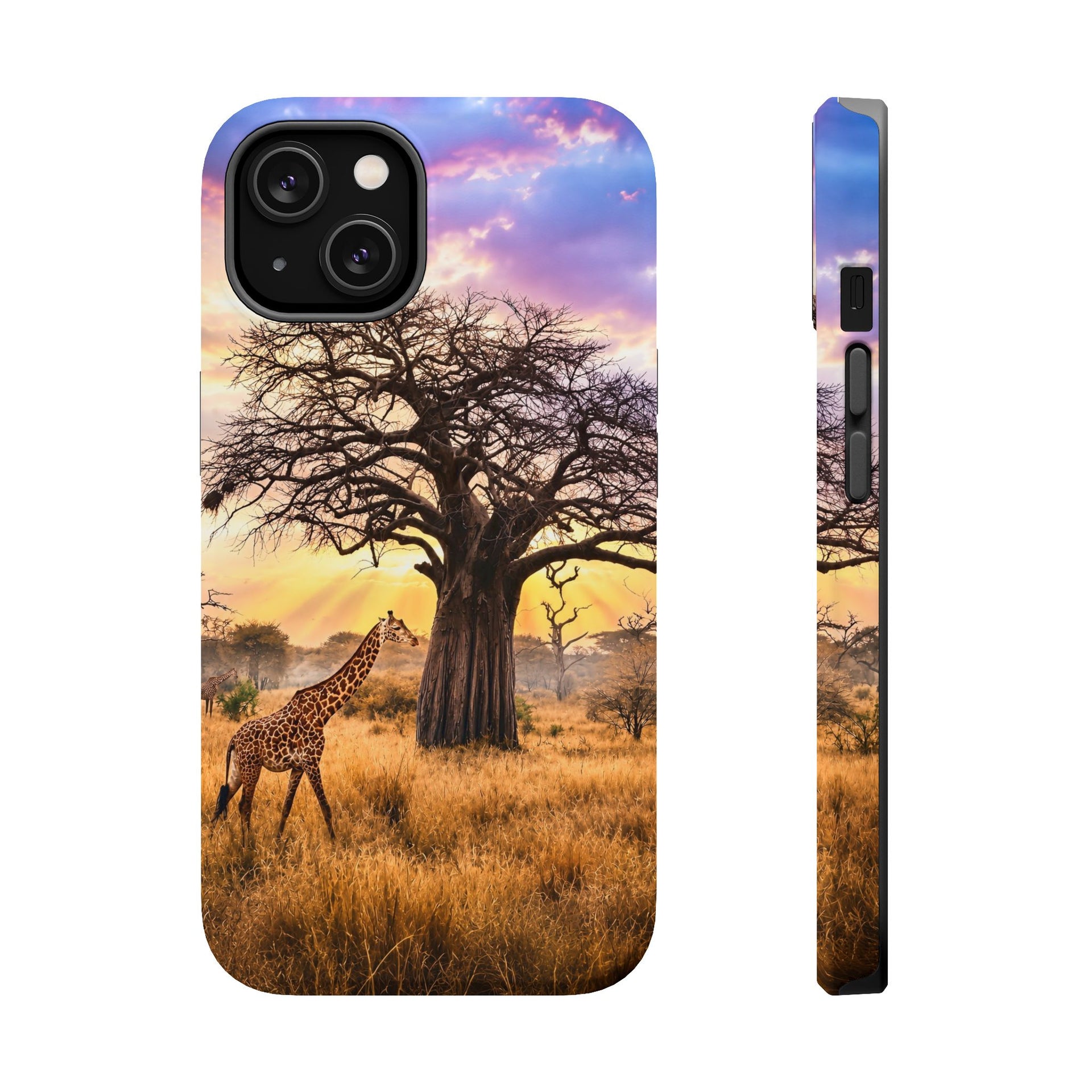 Safari Sunset Magnetic Phone Case — "Safari Sunset" Photo by Maggie Hoffman, Impact-Resistant