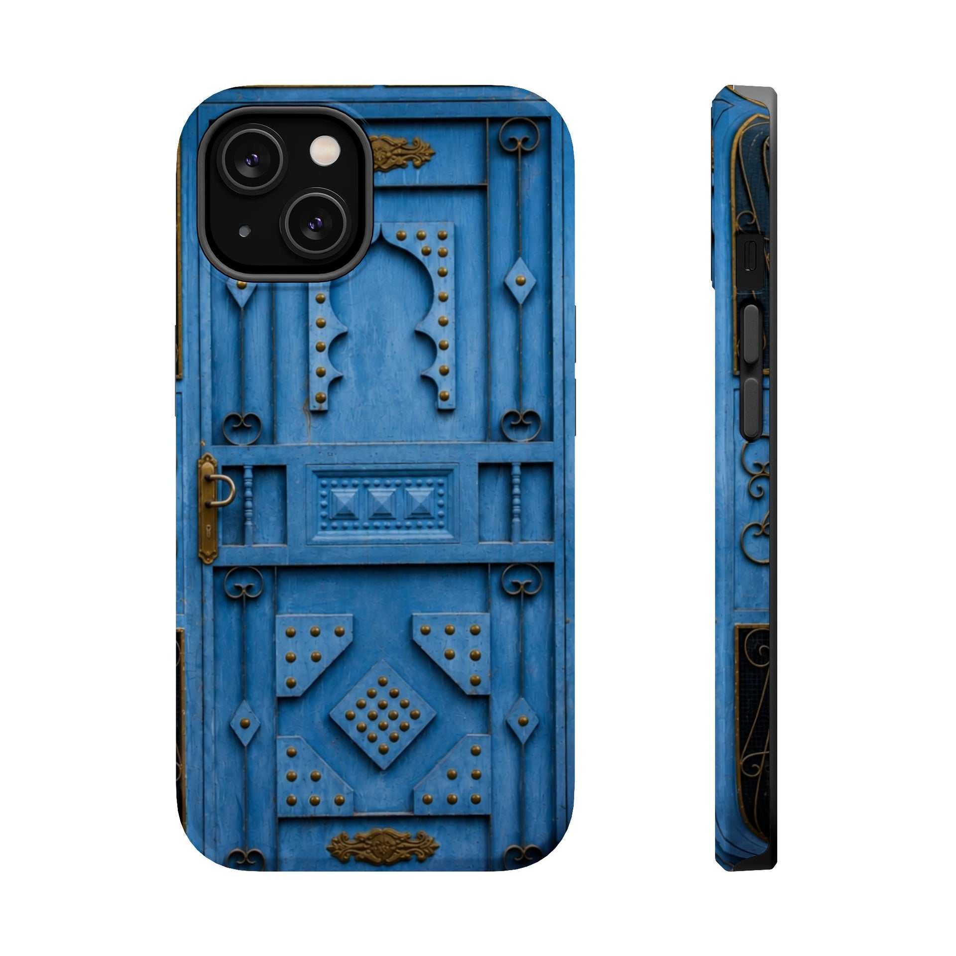 Blue Moroccan Door Phone Case — Magnetic Impact-Resistant iPhone Cover