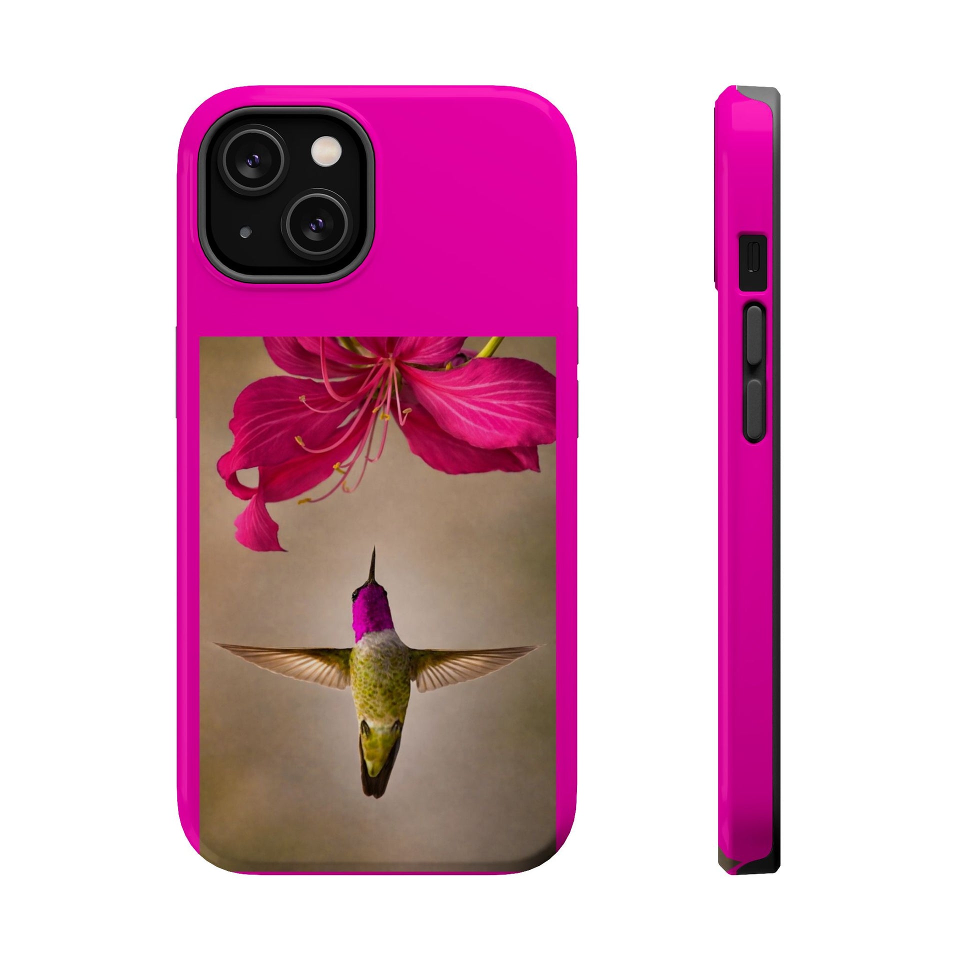 Hummingbird Floral Magnetic Impact-Resistant Phone Case