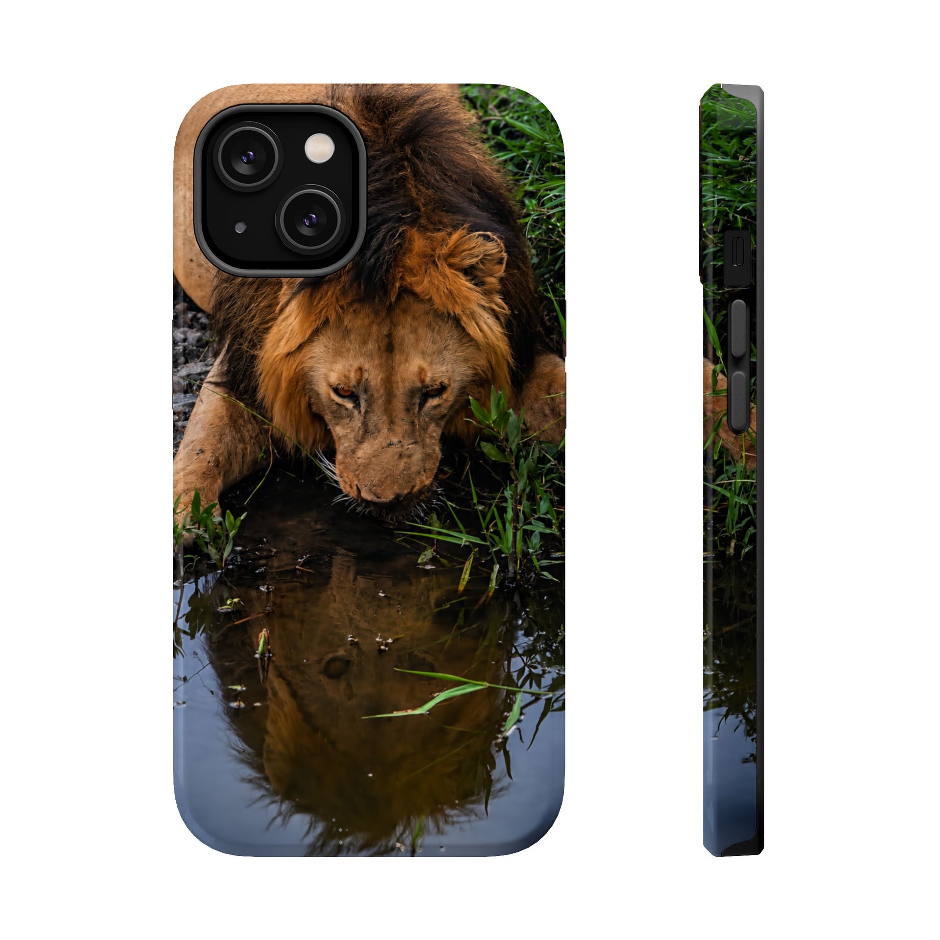 Lion Reflection Magnetic Impact-Resistant Phone Case — Photo by Maggie (MagSafe Compatible)