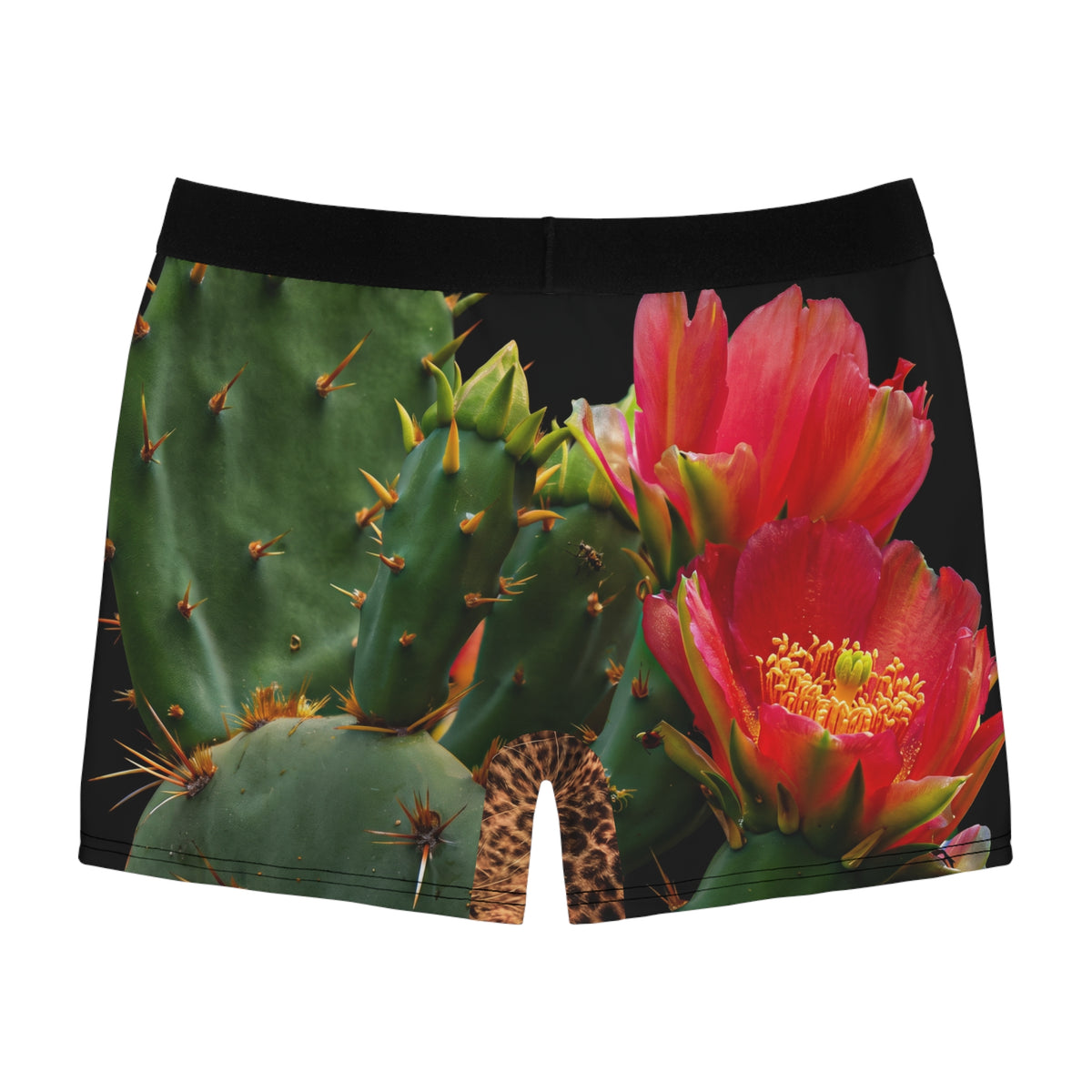 Cactus Collage Boxer Briefs — Floral & Safari All-Over Print Men’s Underwear
