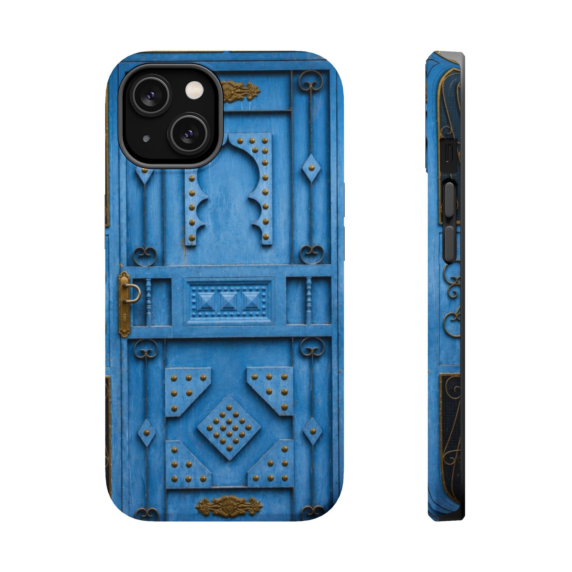 Blue Moroccan Door Phone Case — Magnetic Impact-Resistant iPhone Cover