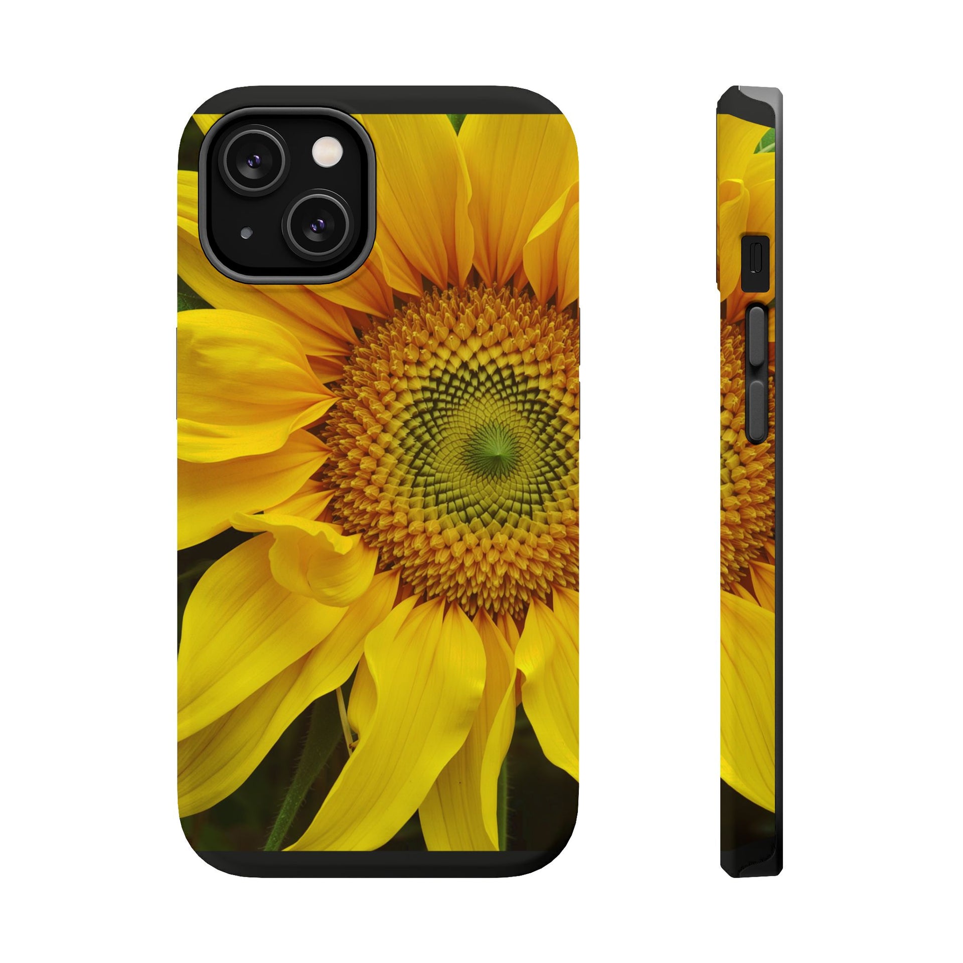 Sunflower Magnetic Impact Phone Case — Shockproof Floral iPhone Cover