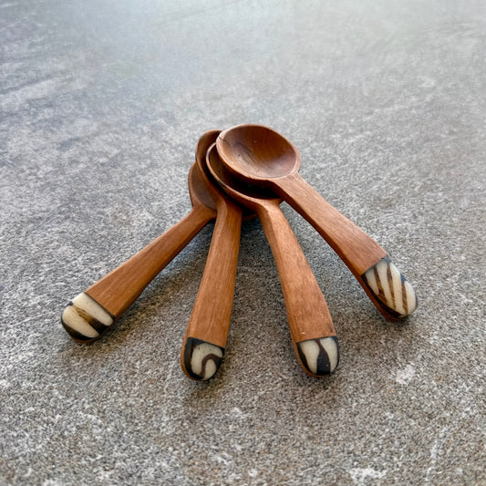 Kenyan Rosewood & Bone Inlay Mini Spoon