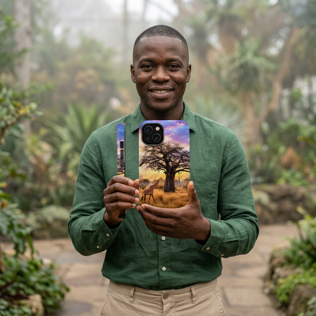 Safari Sunset Magnetic Phone Case — "Safari Sunset" Photo by Maggie Hoffman, Impact-Resistant
