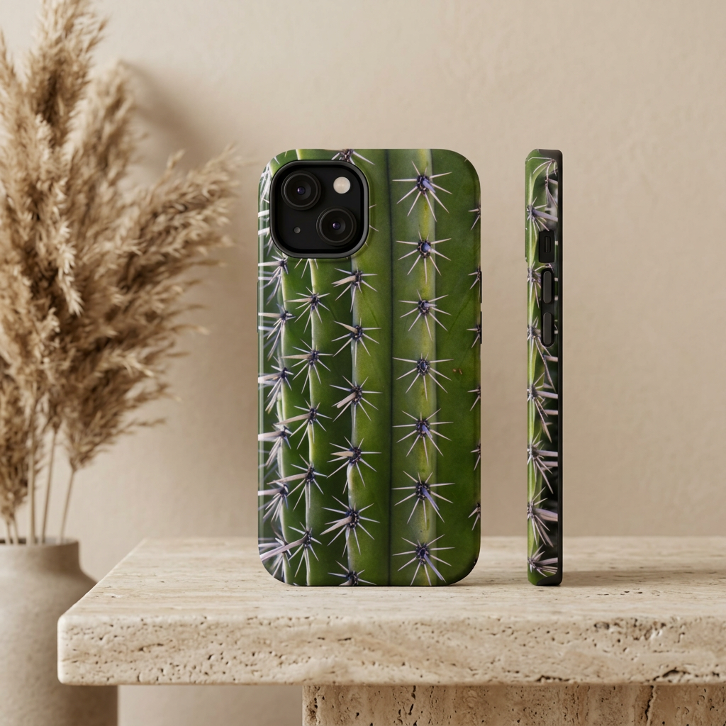 Cactus Spine Phone Case — Magnetic Impact‑Resistant iPhone Cover