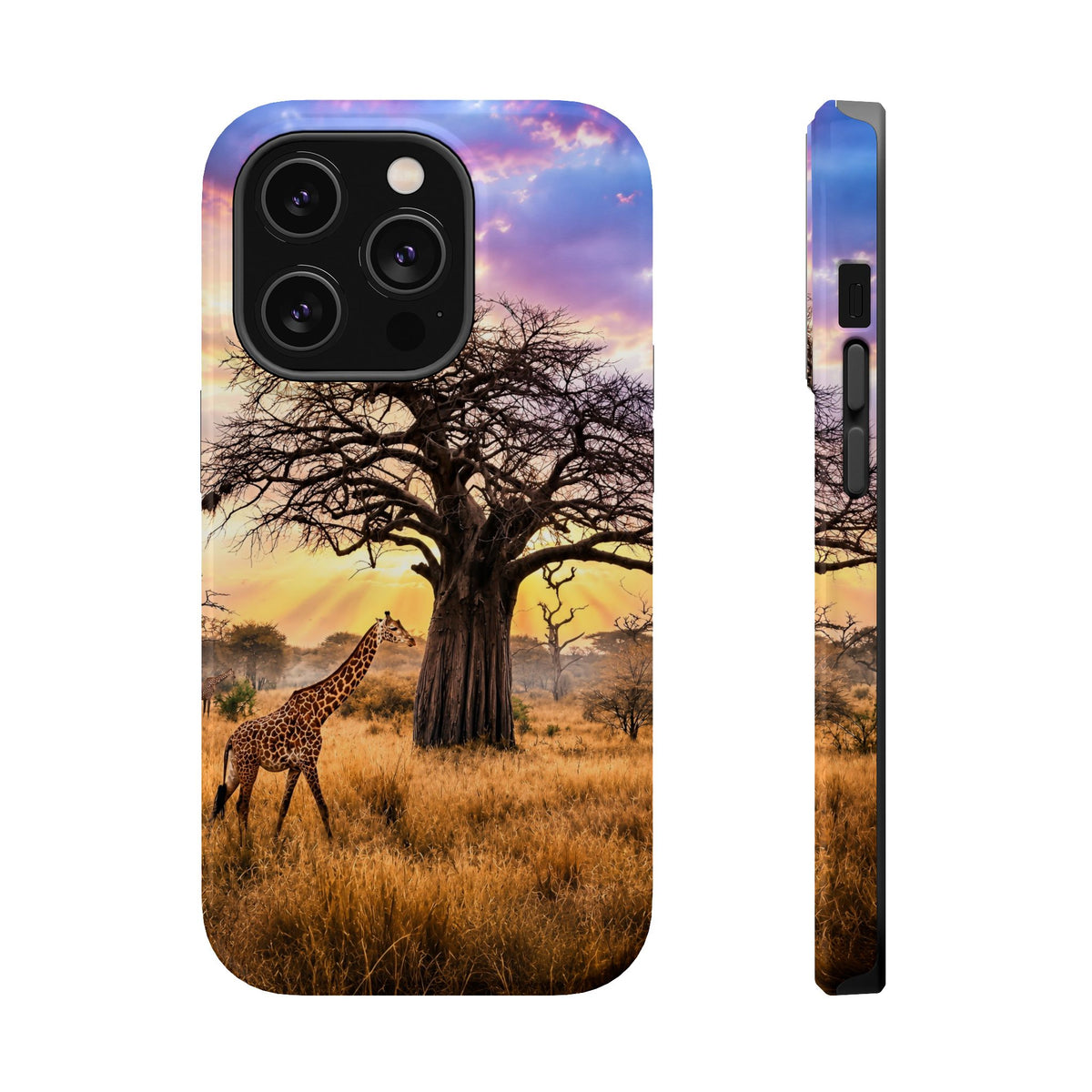 Safari Sunset Magnetic Phone Case — "Safari Sunset" Photo by Maggie Hoffman, Impact-Resistant