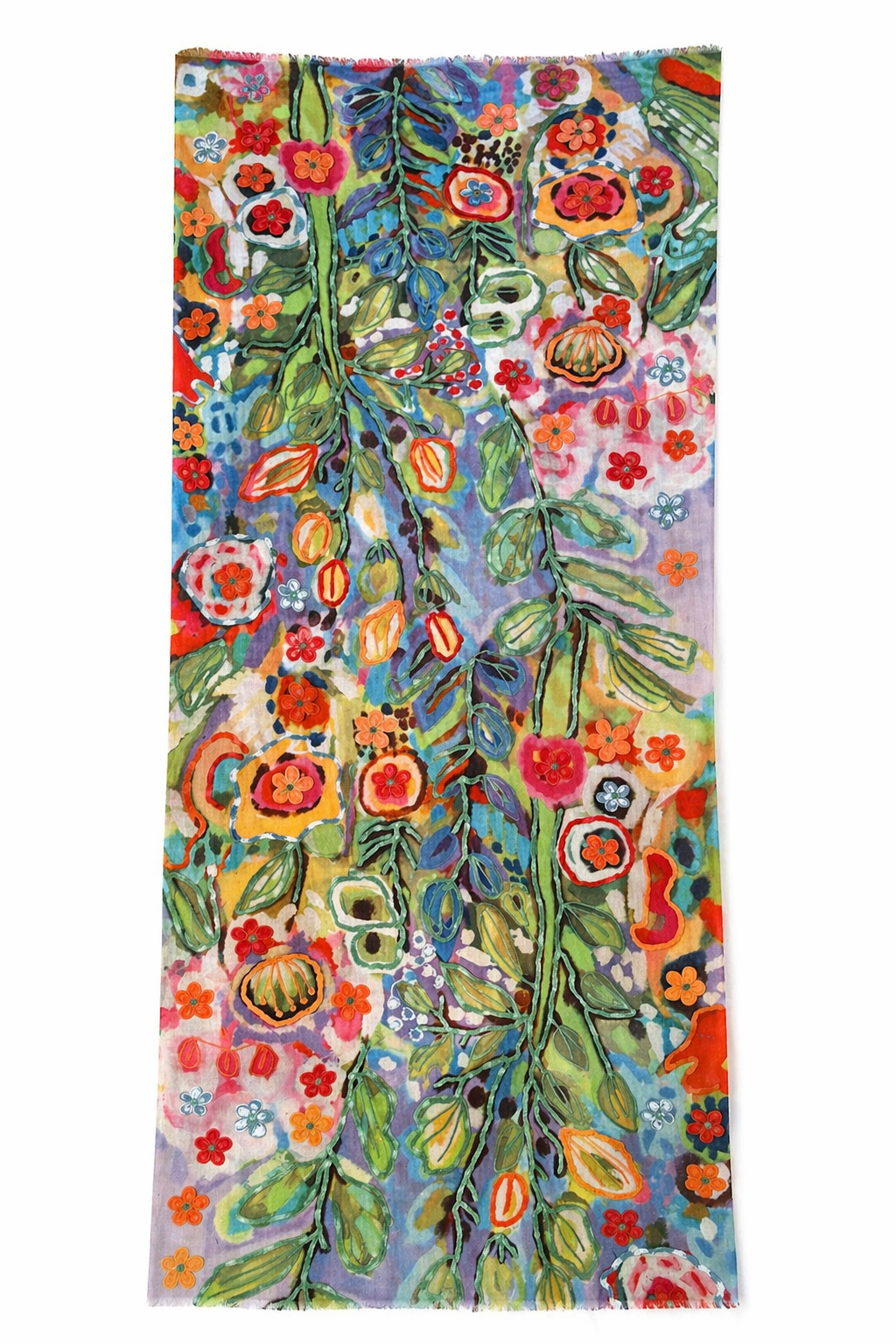 Dharamsala Floral Pashmina Shawl with Embroidered Accents