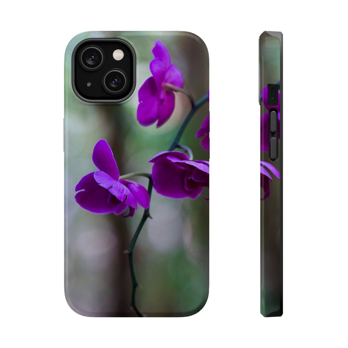 Purple Orchid Magnetic Impact Phone Case — Photo-Real Floral iPhone & Samsung Cover (Maggie’s Collection)