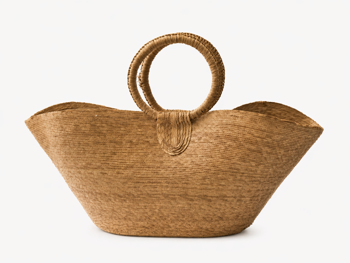 Handwoven Circle Handle Market Tote