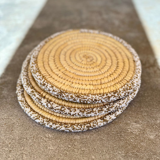 Beaded Woven Charger