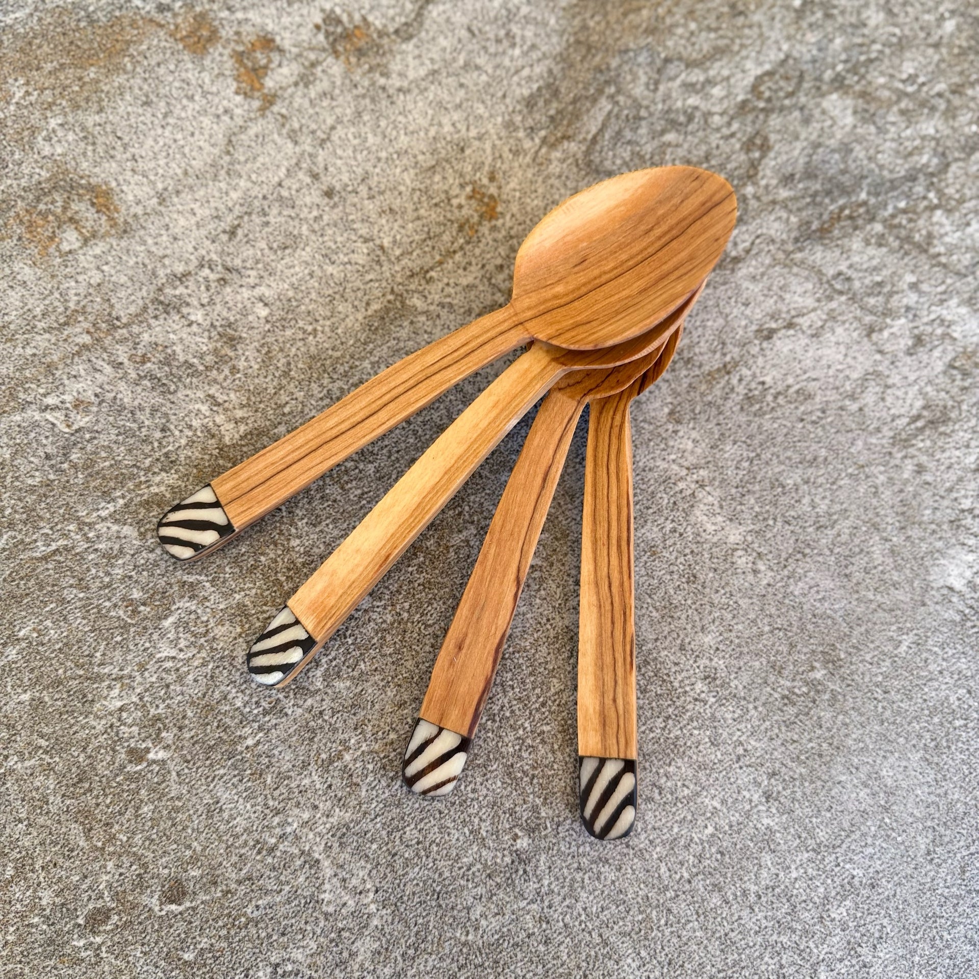 Kenyan Rosewood Spoon with Bone-Tipped Inlay