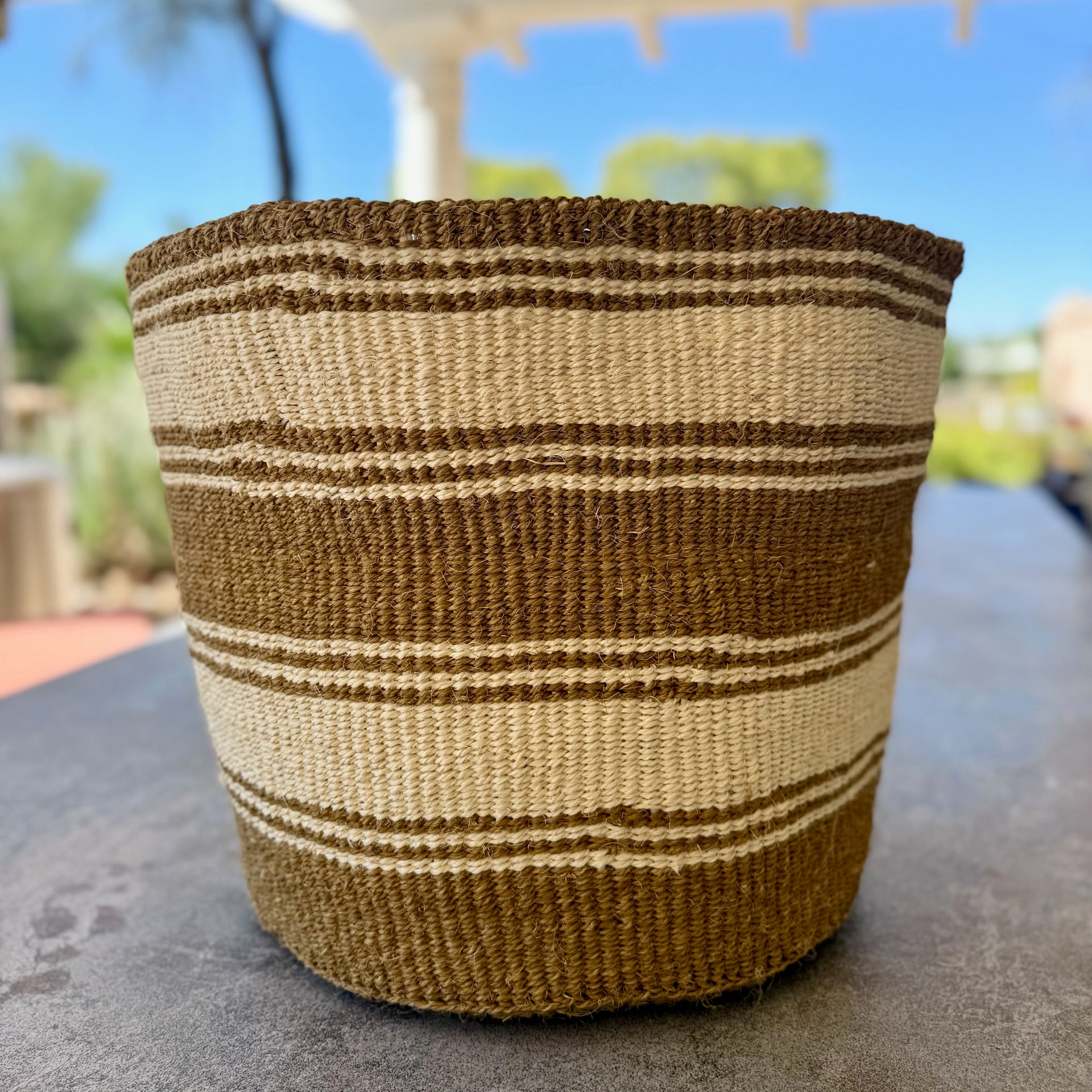 Kitui Basket - XXL Handwoven (Savanna Striped)