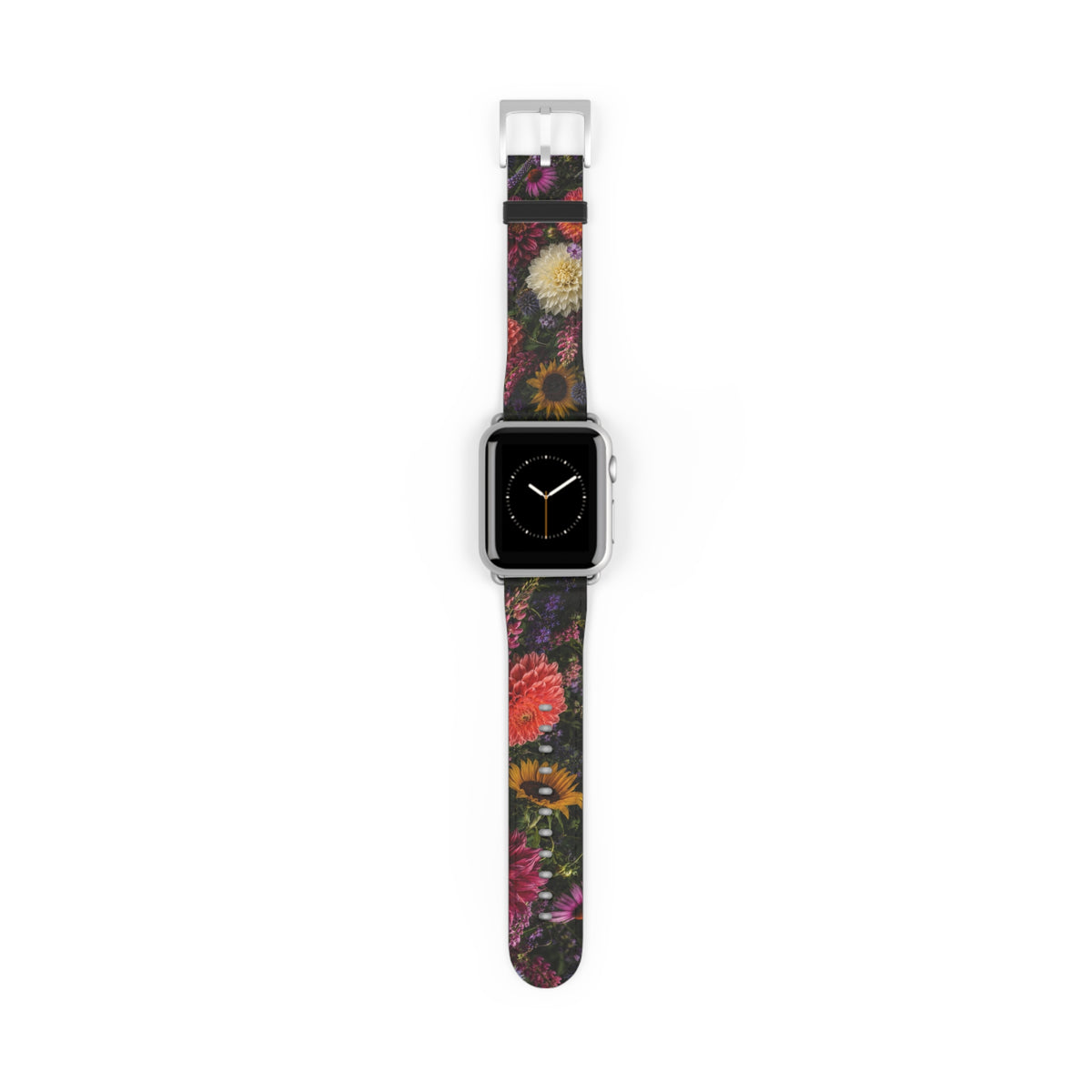 Floral Bouquet Watch Band — Chrysanthemum & Sunflower Apple Watch Strap (Photos from Maggie’s Collection)