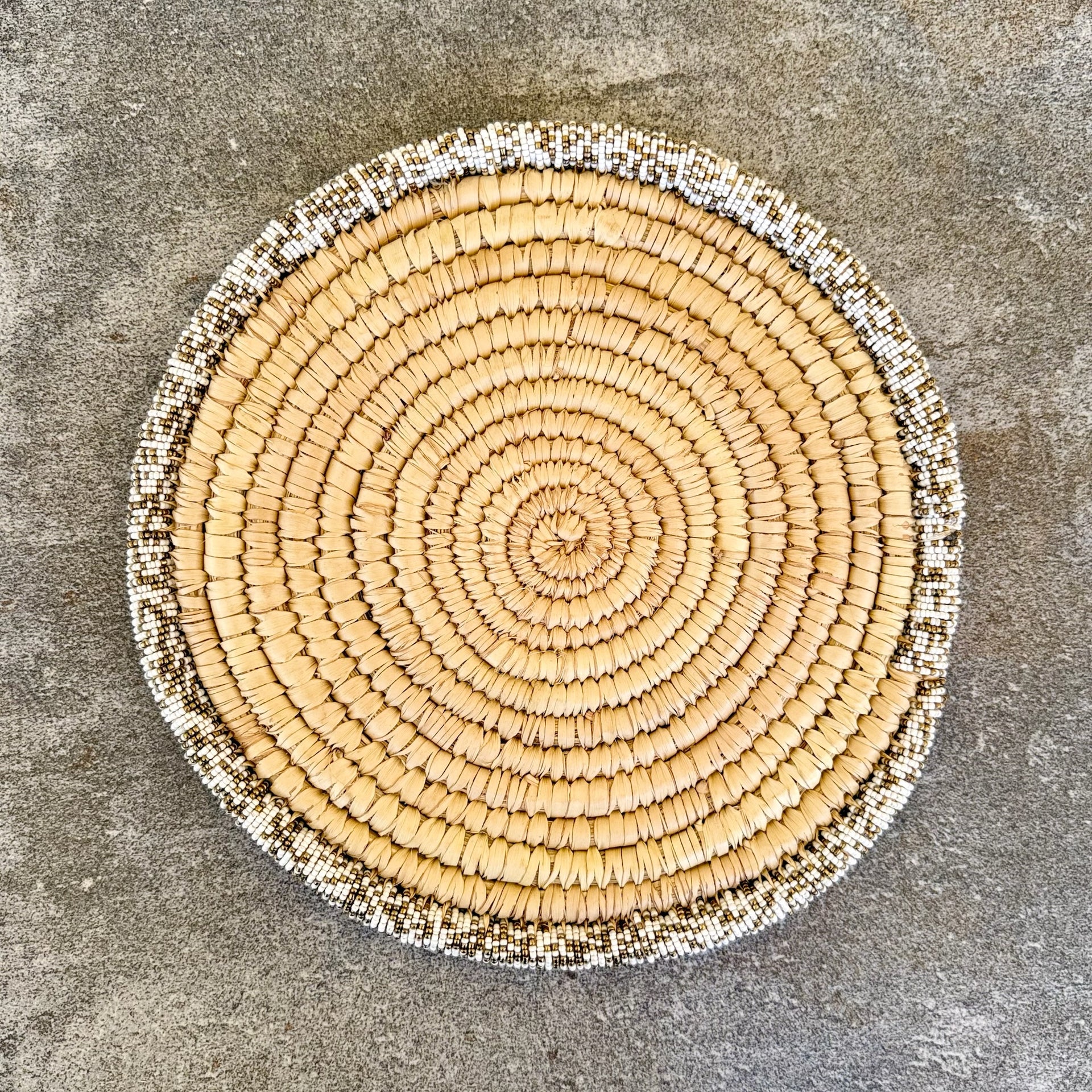 Beaded Woven Charger