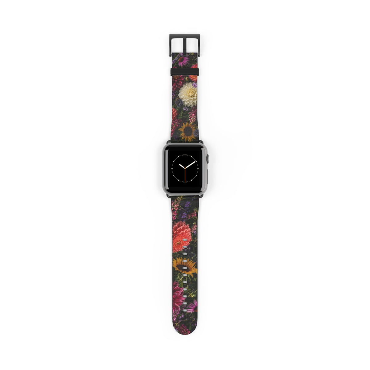 Floral Bouquet Watch Band — Chrysanthemum & Sunflower Apple Watch Strap (Photos from Maggie’s Collection)
