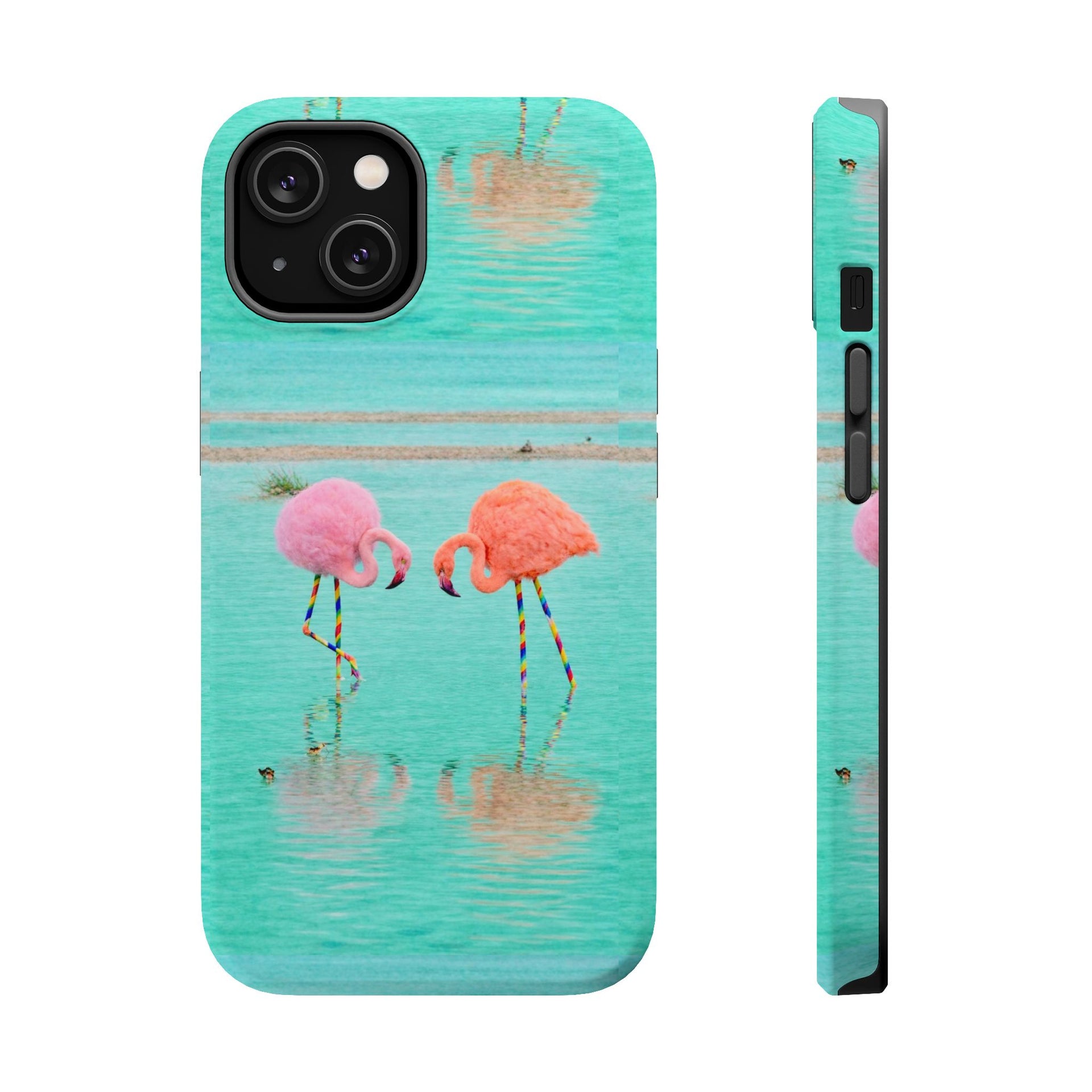 Flamingo Reflection Magnetic Impact Phone Case