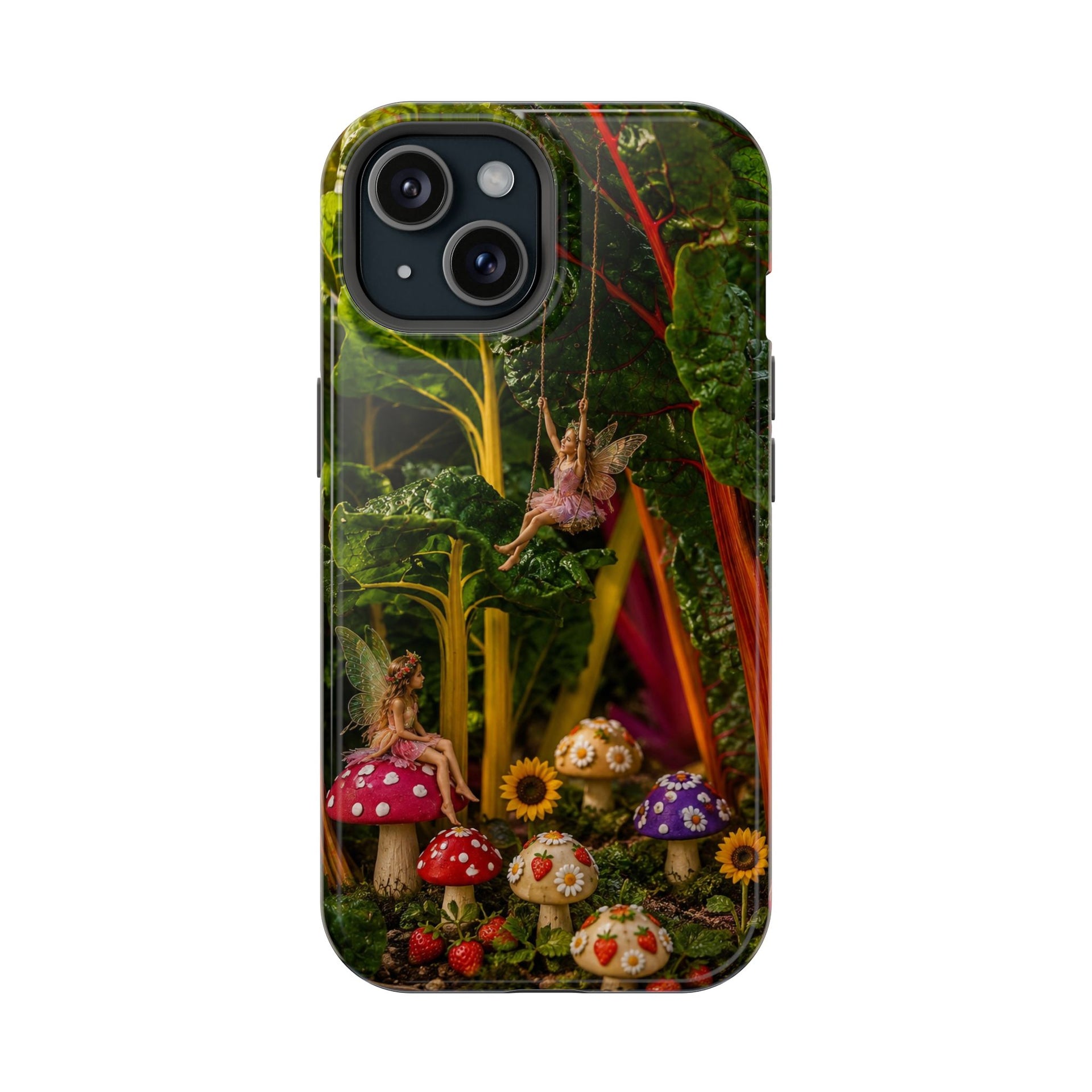 Mushroom Garden Phone Case — Colorful Forest Fantasy Magnetic Impact-Resistant Case