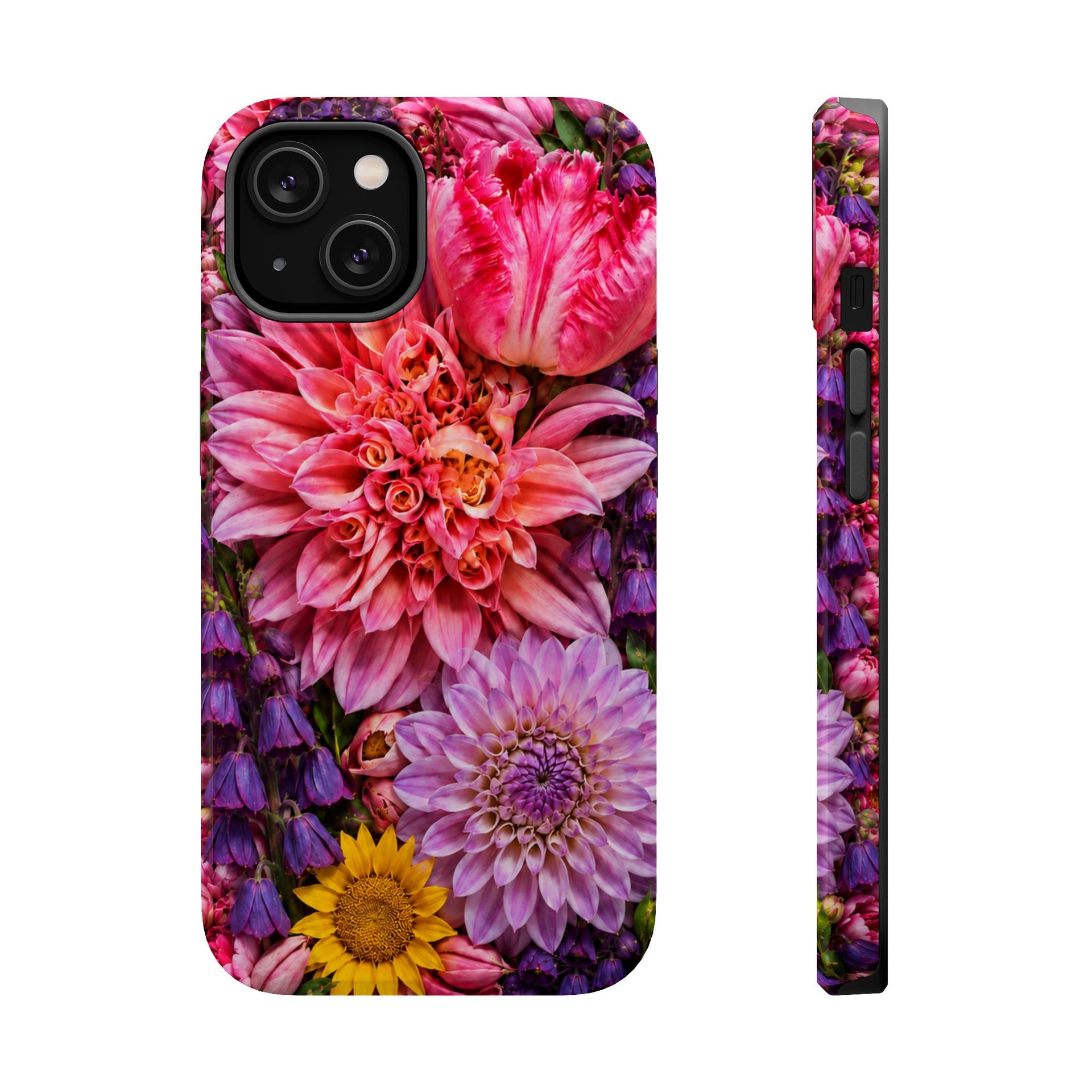 Floral Garden Magnetic Impact Phone Case — Pink Dahlia & Mixed Blooms