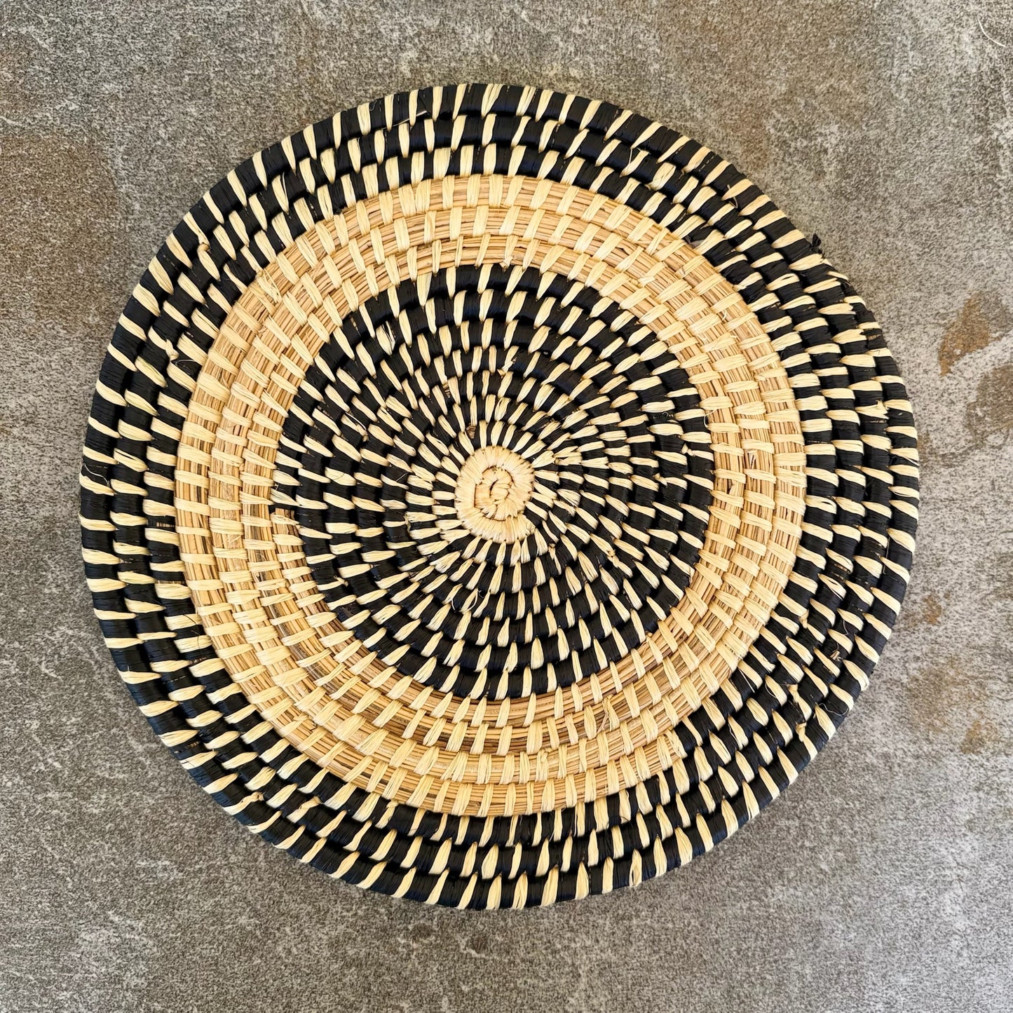 Black & White Woven Charger