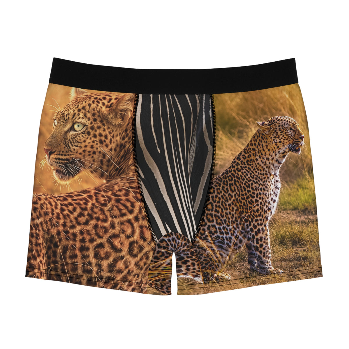 Leopard Print Boxer Briefs — All-Over Wildcat Men's Boxer Briefs