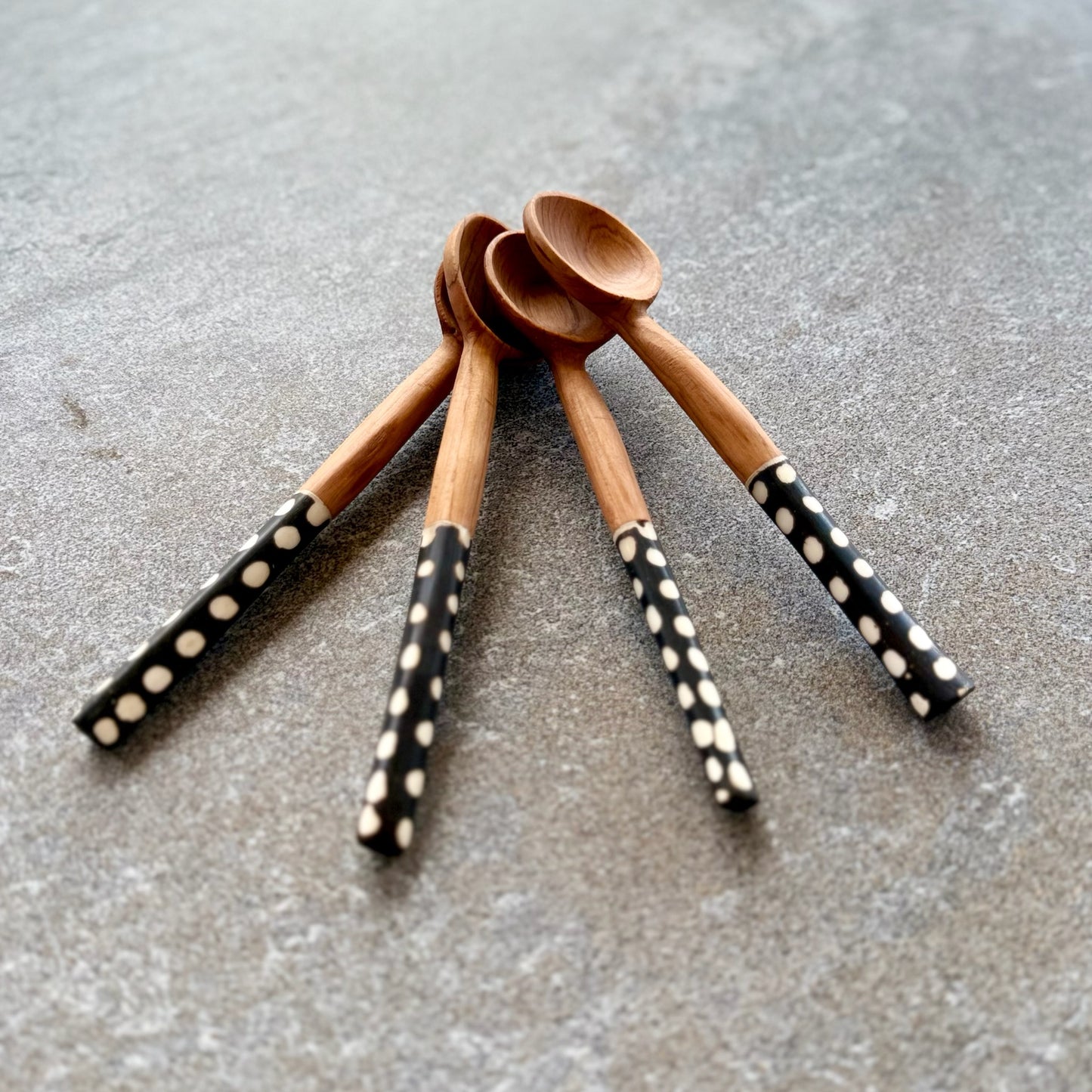Kenyan Rosewood & Bone Inlay Spoon
