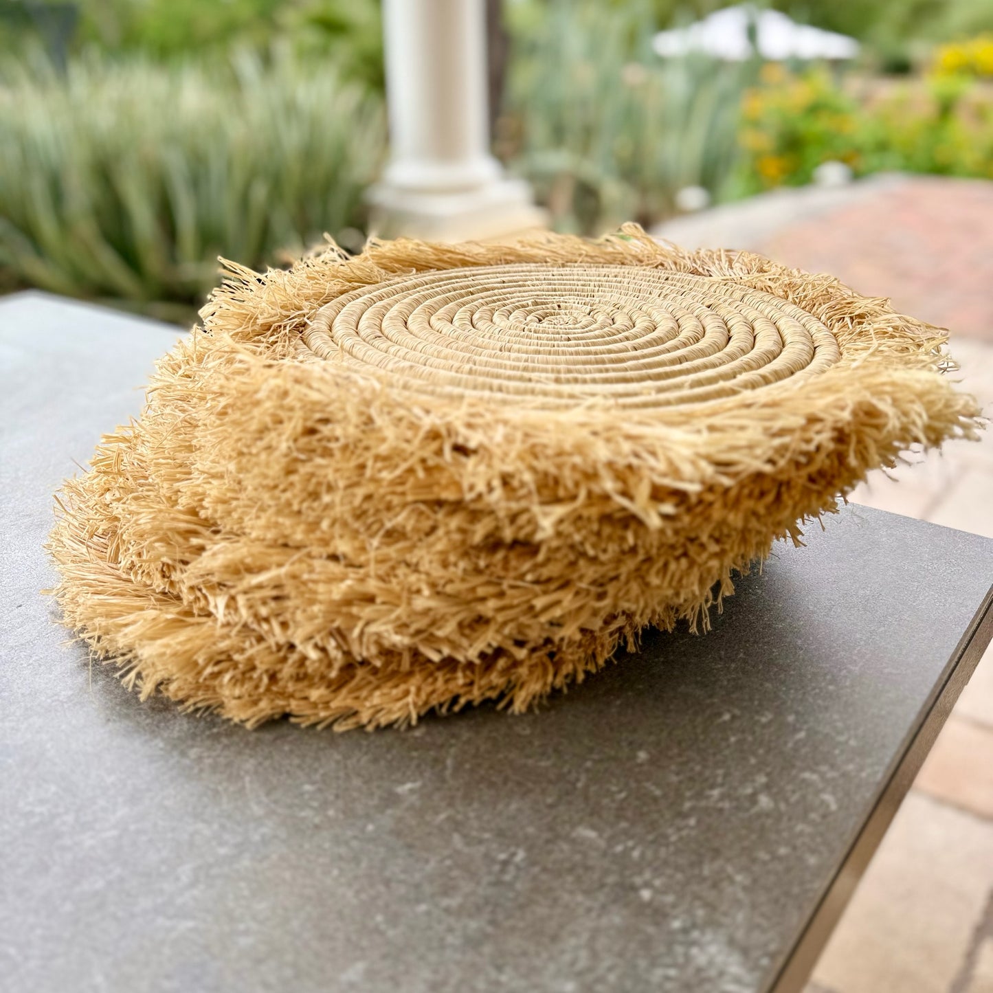 Raffia-Edge Woven Charger