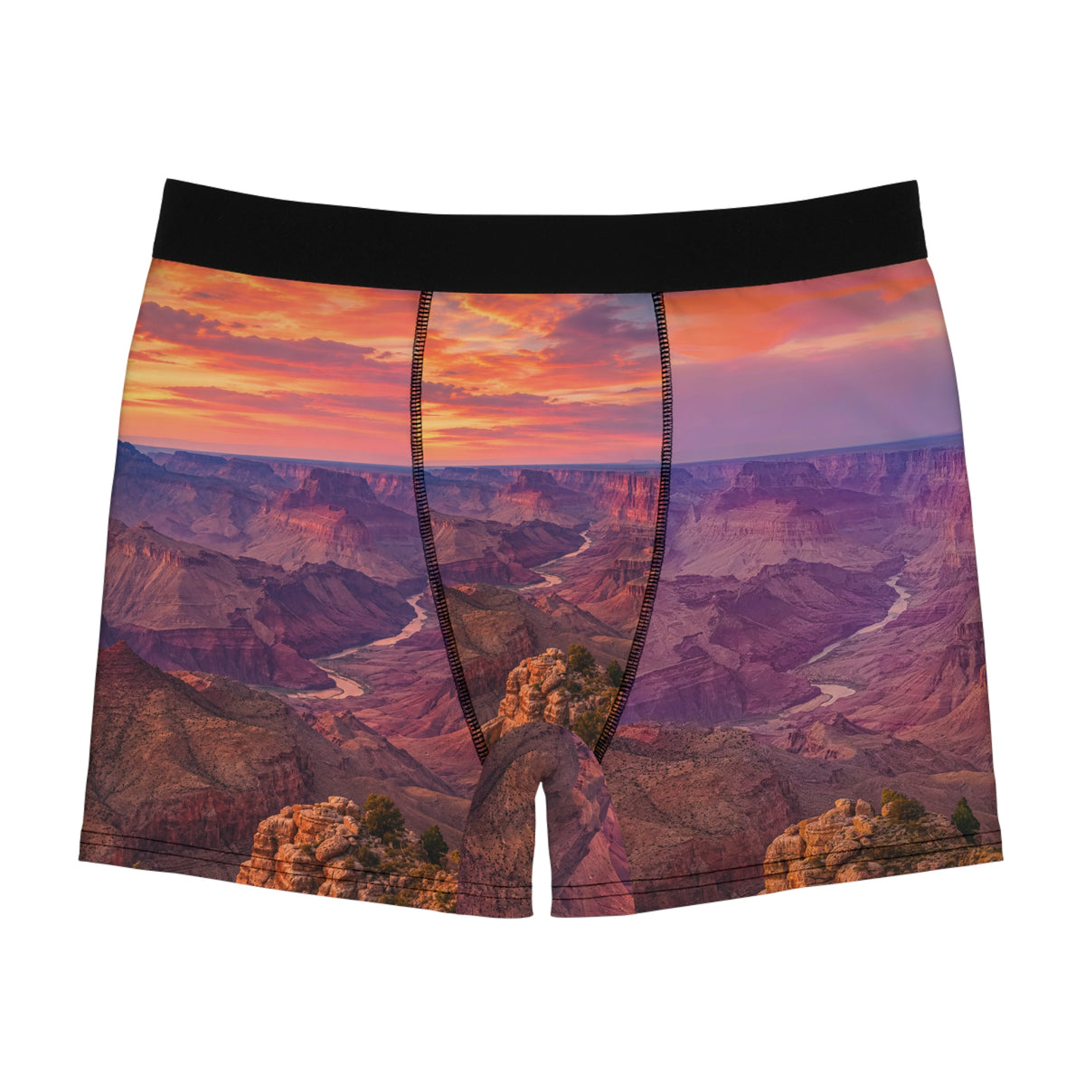 Grand Canyon Sunset Boxer Briefs — Men's All-Over-Print Scenic Underwear