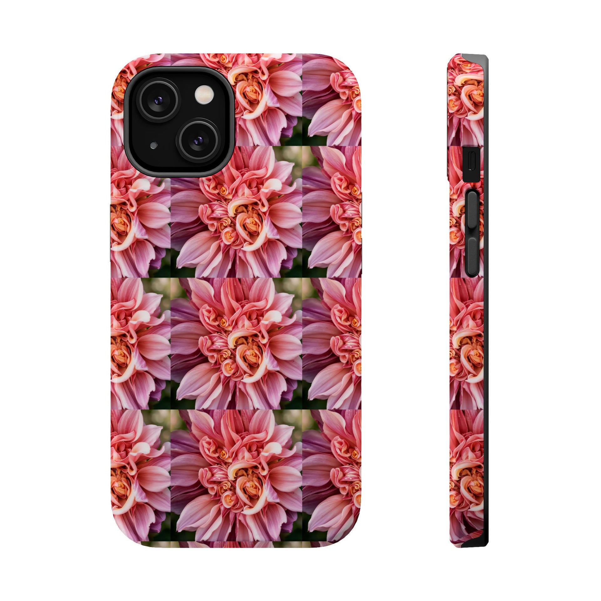 Floral Dahlia Magnetic Impact Phone Case — Pink Patterned Protective Cover