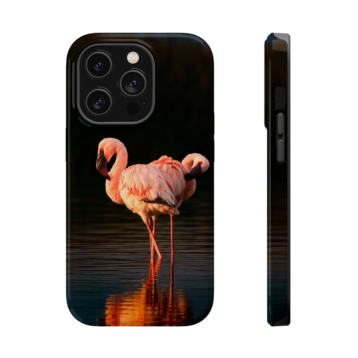 Flamingo Reflection Magnetic Impact-Resistant Phone Case — Maggie Photo Collection