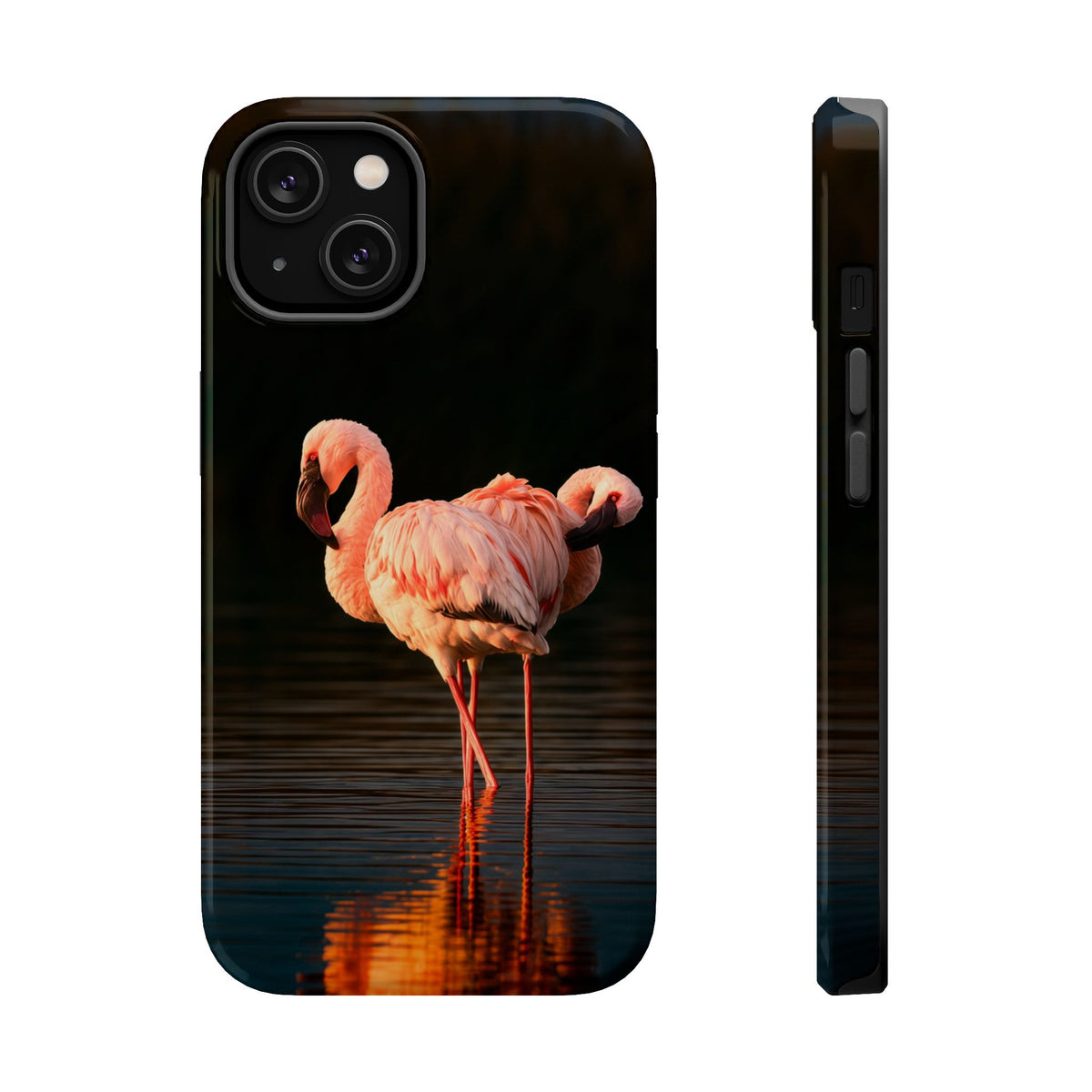 Flamingo Reflection Magnetic Impact-Resistant Phone Case — Maggie Photo Collection