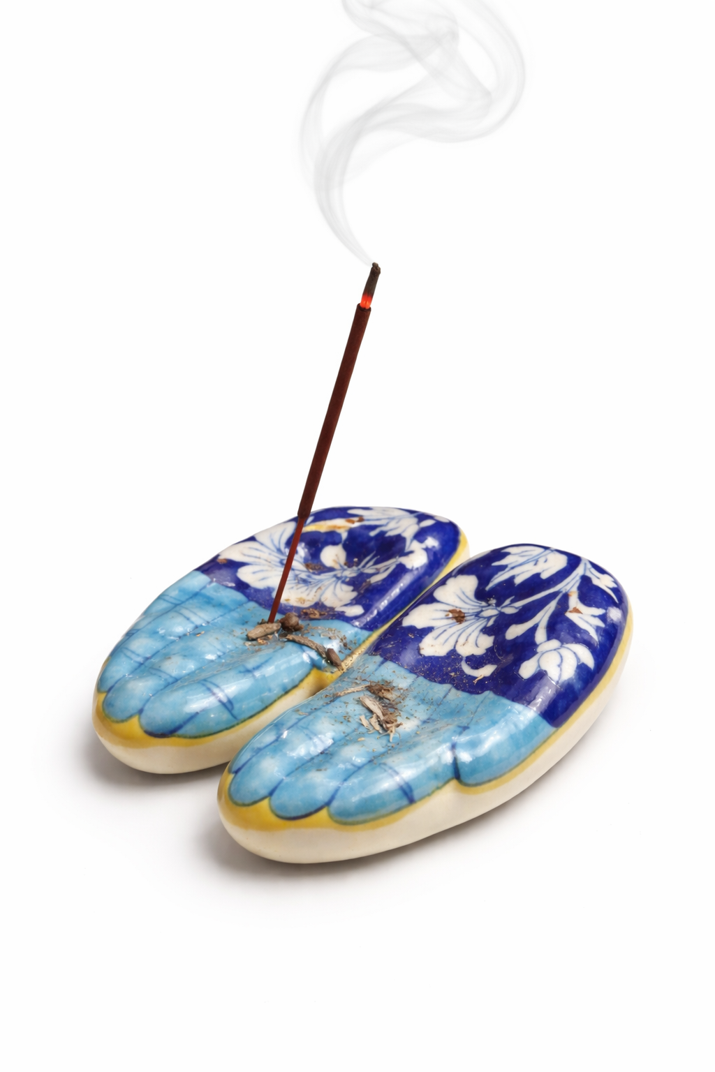 Jaipur Blue Pottery Incense Holder – 4 Inch