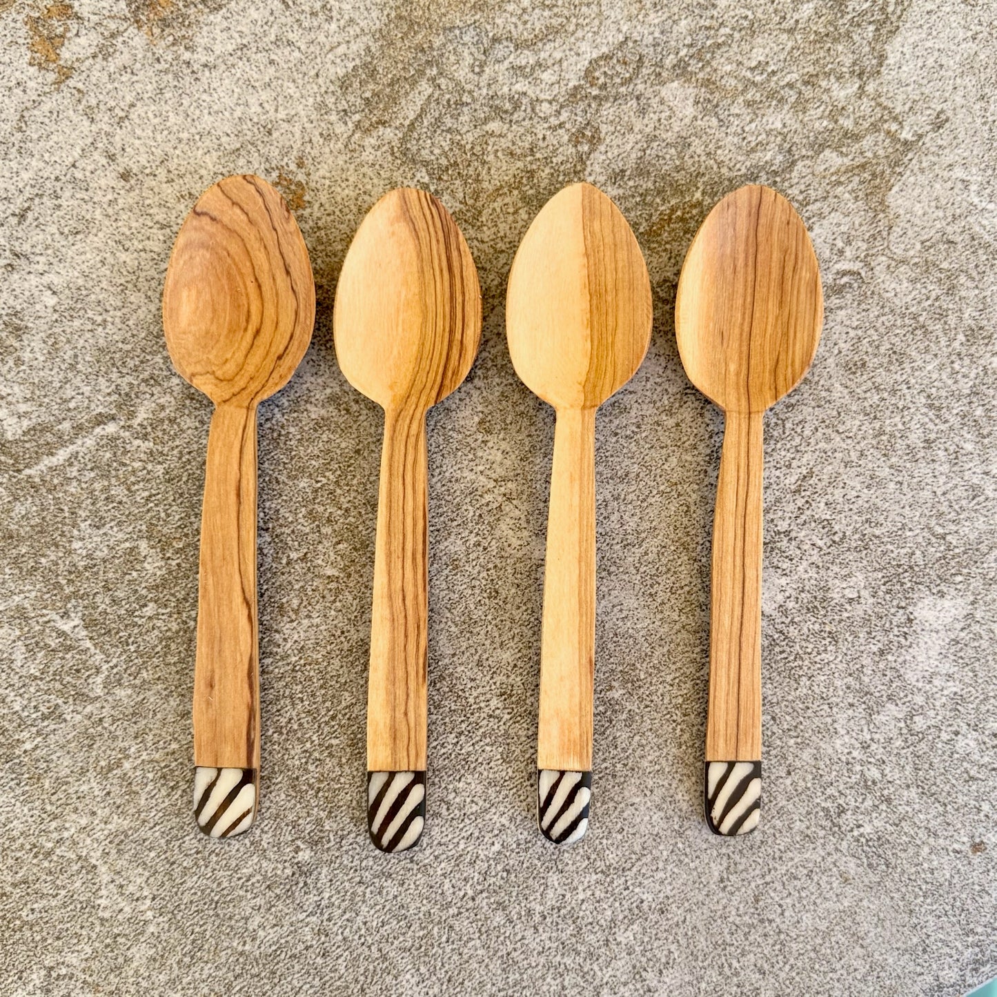 Kenyan Rosewood Spoon with Bone-Tipped Inlay